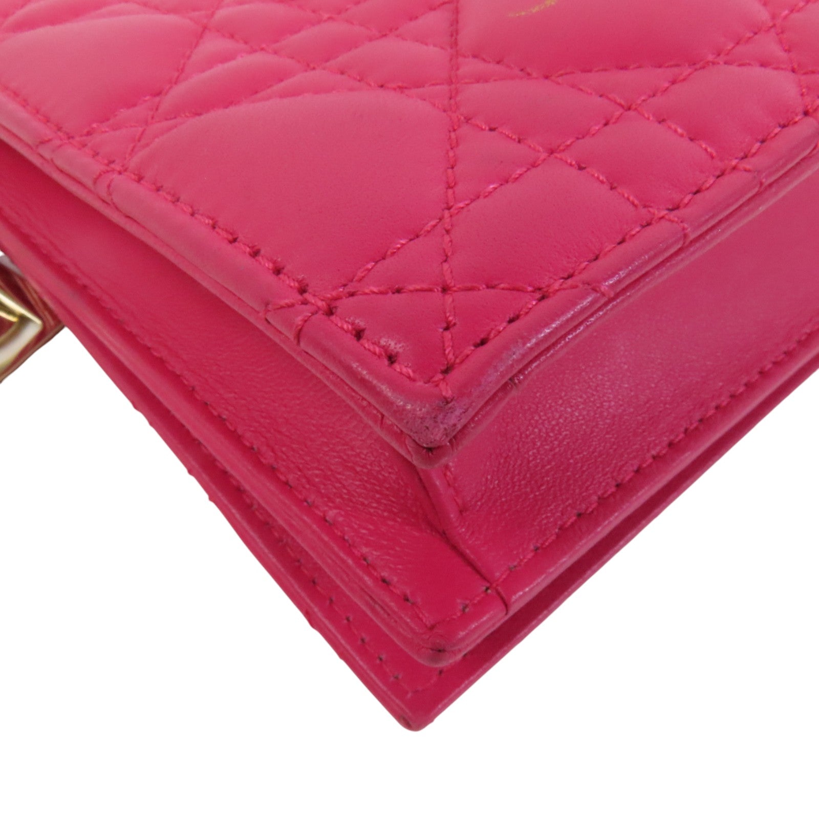 Dior 羊皮皮革Chain Shoulder Bag金扣鏈帶肩背袋