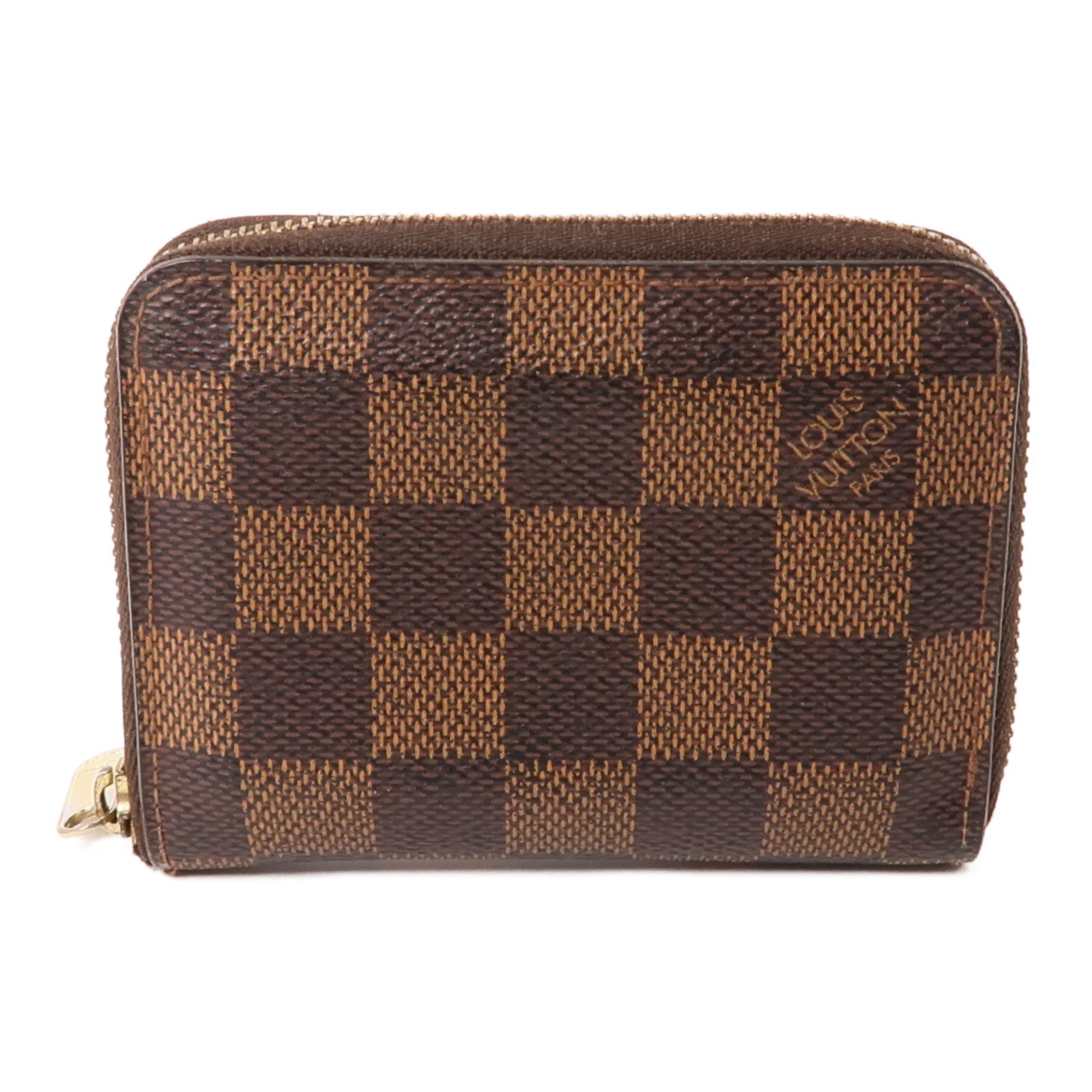 LOUIS VUITTON Damier Zippy Coin Purse金扣零錢包棕色