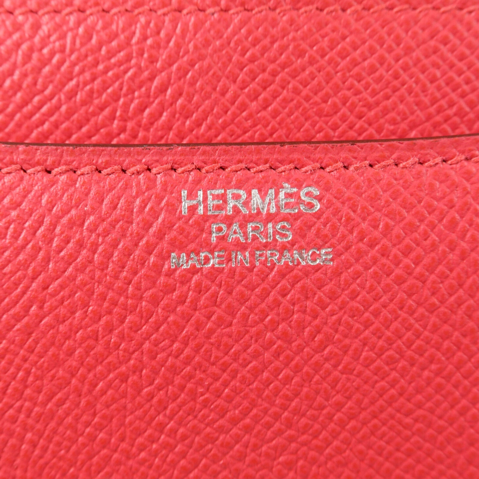 HERMES Epsom皮革Constance 24肩背袋Rose Extreme
