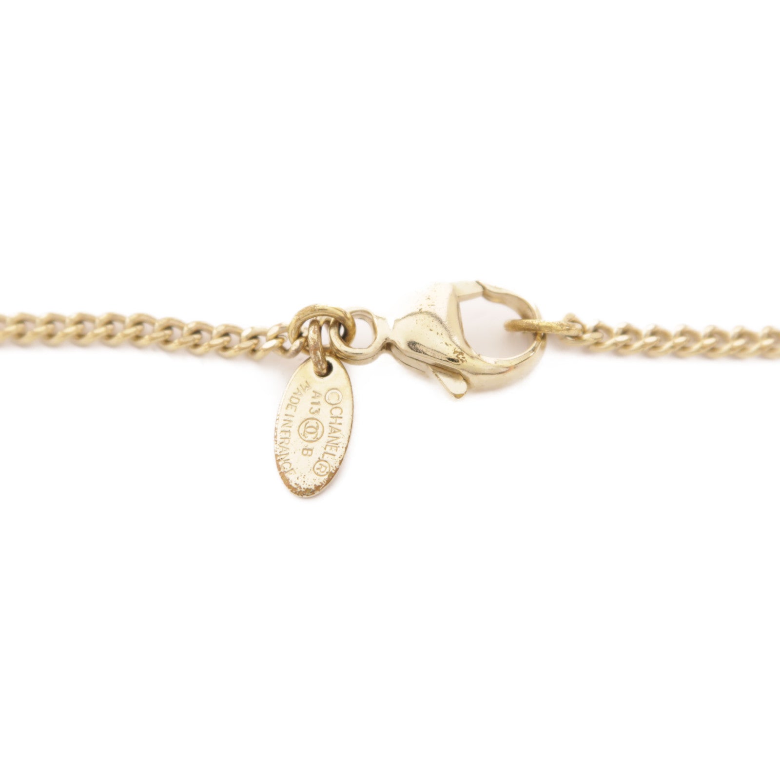 CHANEL CC Necklace Metal Gold/Silver