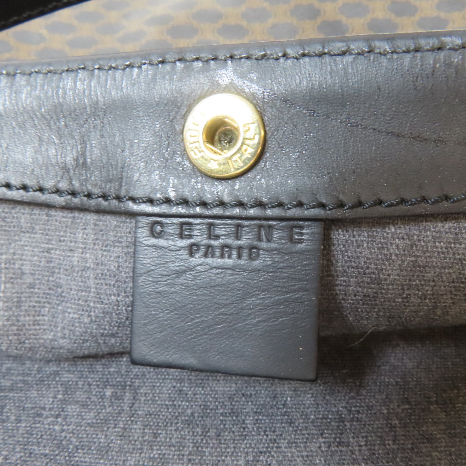 CELINE 塗層帆布Tote Bag手挽袋啡色/黑色
