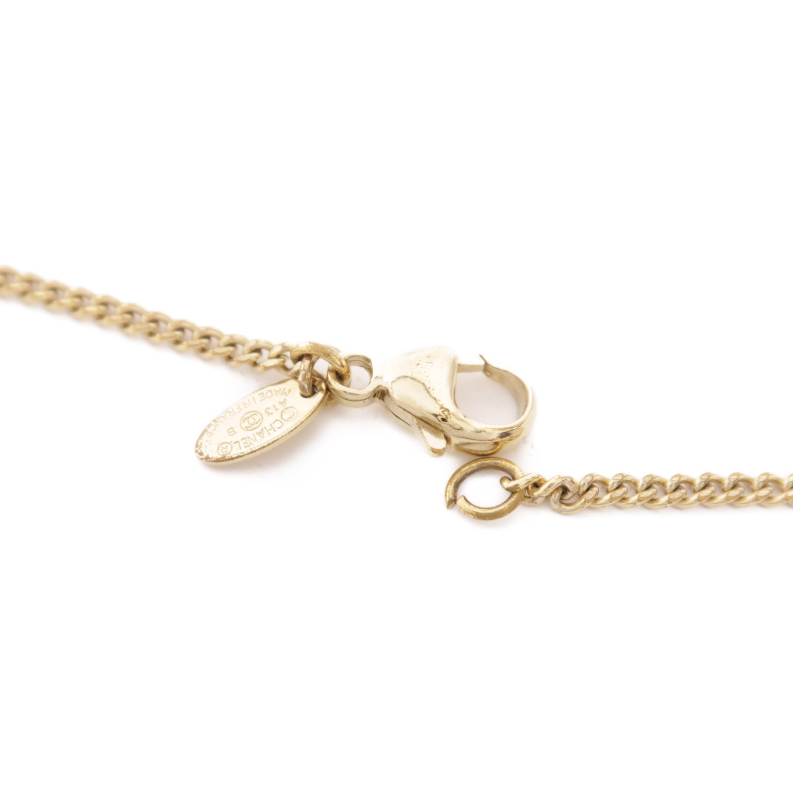 CHANEL CC Necklace Metal Gold/Silver