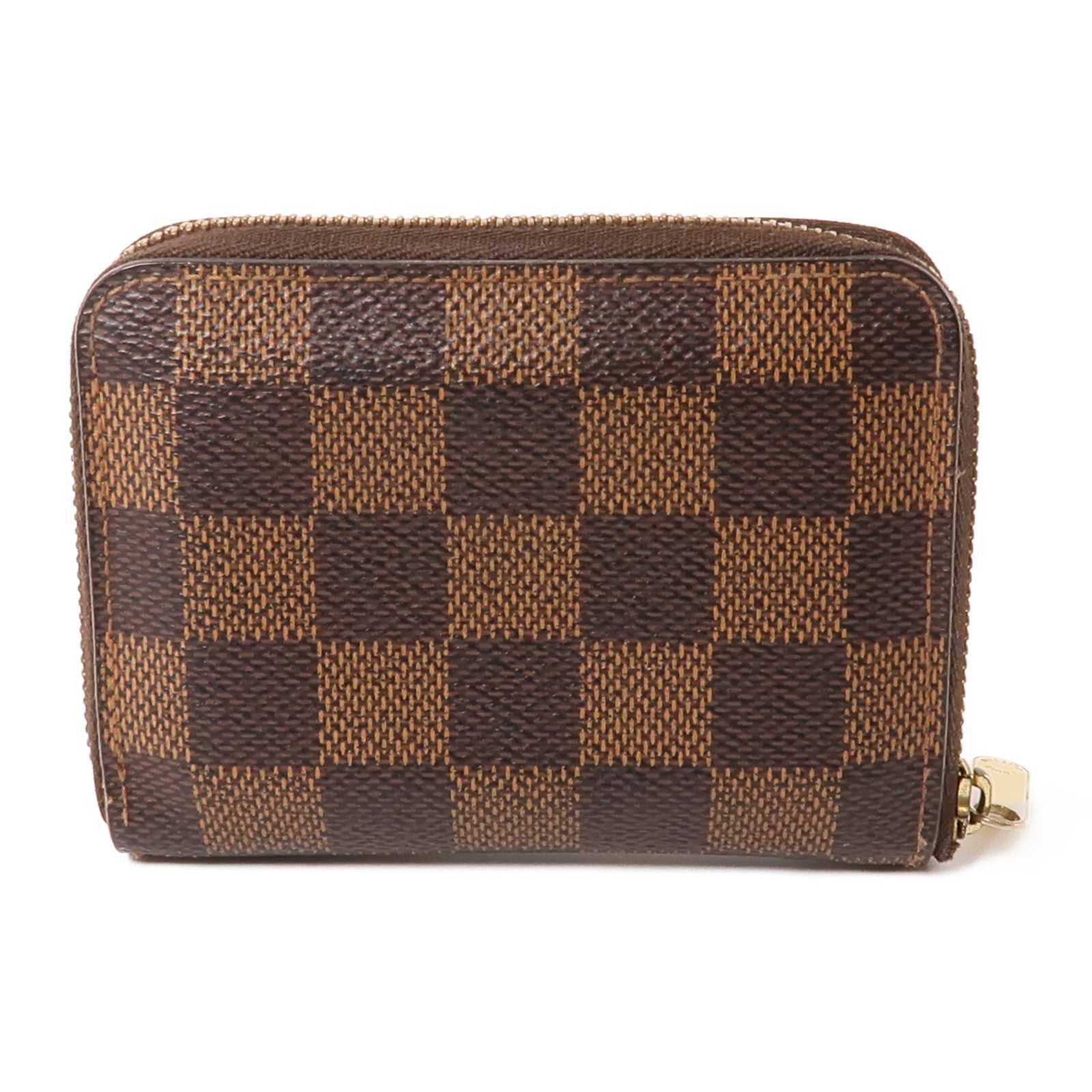 LOUIS VUITTON Damier Zippy Coin Purse金扣零錢包棕色