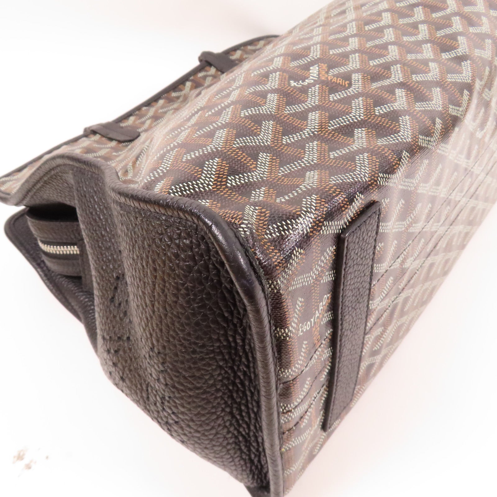 GOYARD 塗層帆布Hardy Bag銀扣手挽袋黑色