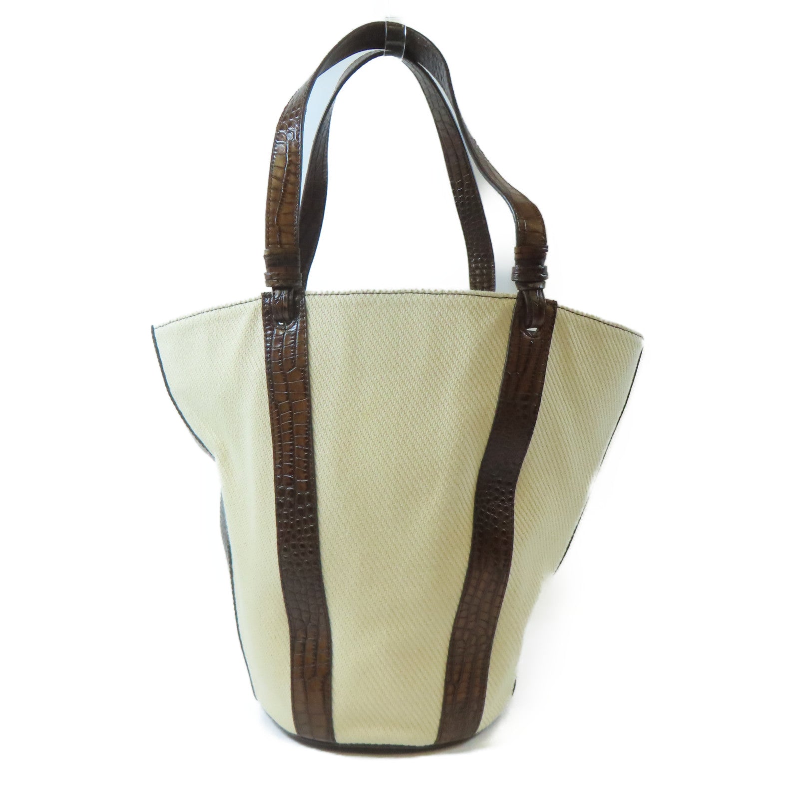 SEE BY CHLOE 帆布Tote Bag手挽袋白色/棕色