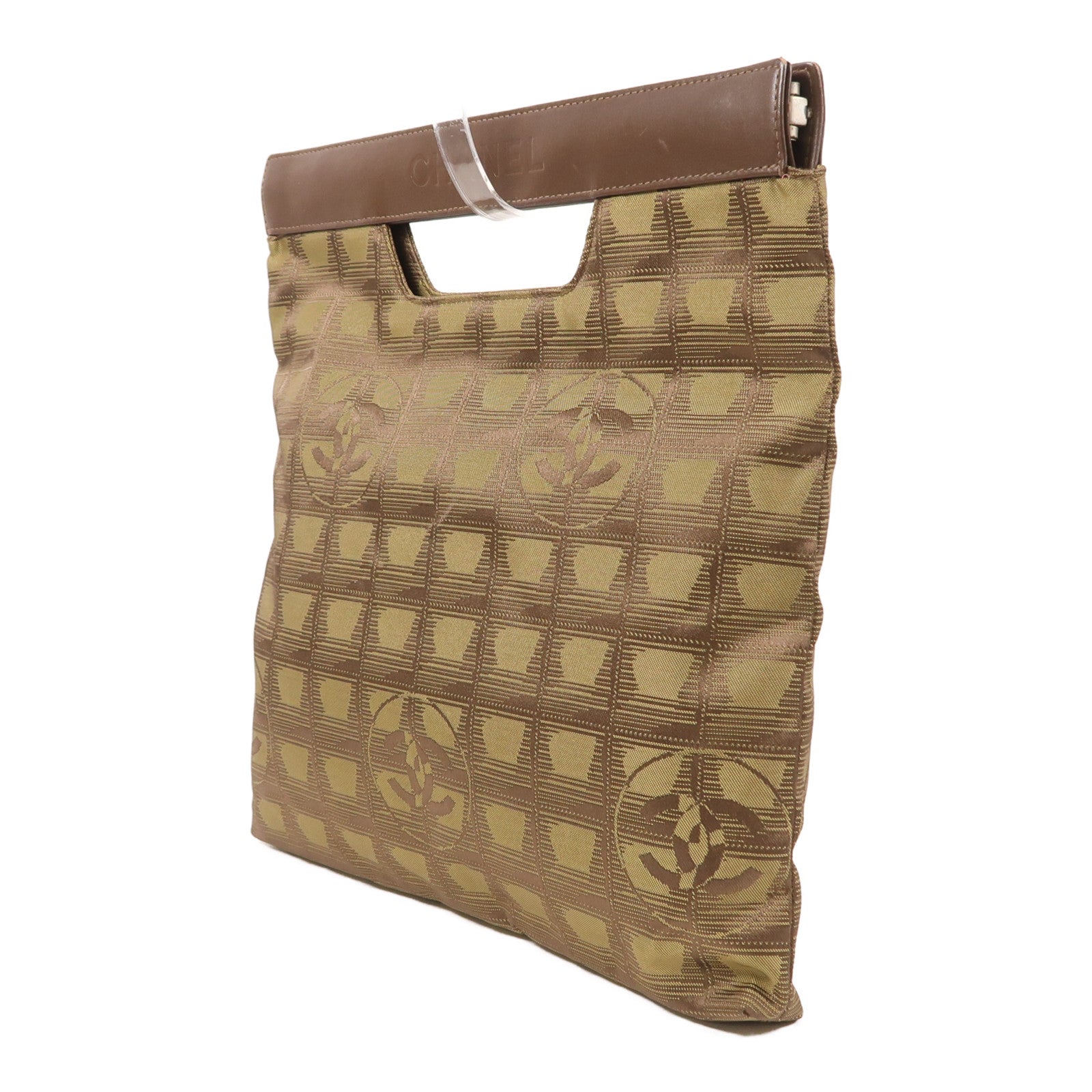 CHANEL 尼龍Hand Bag銀扣手挽袋