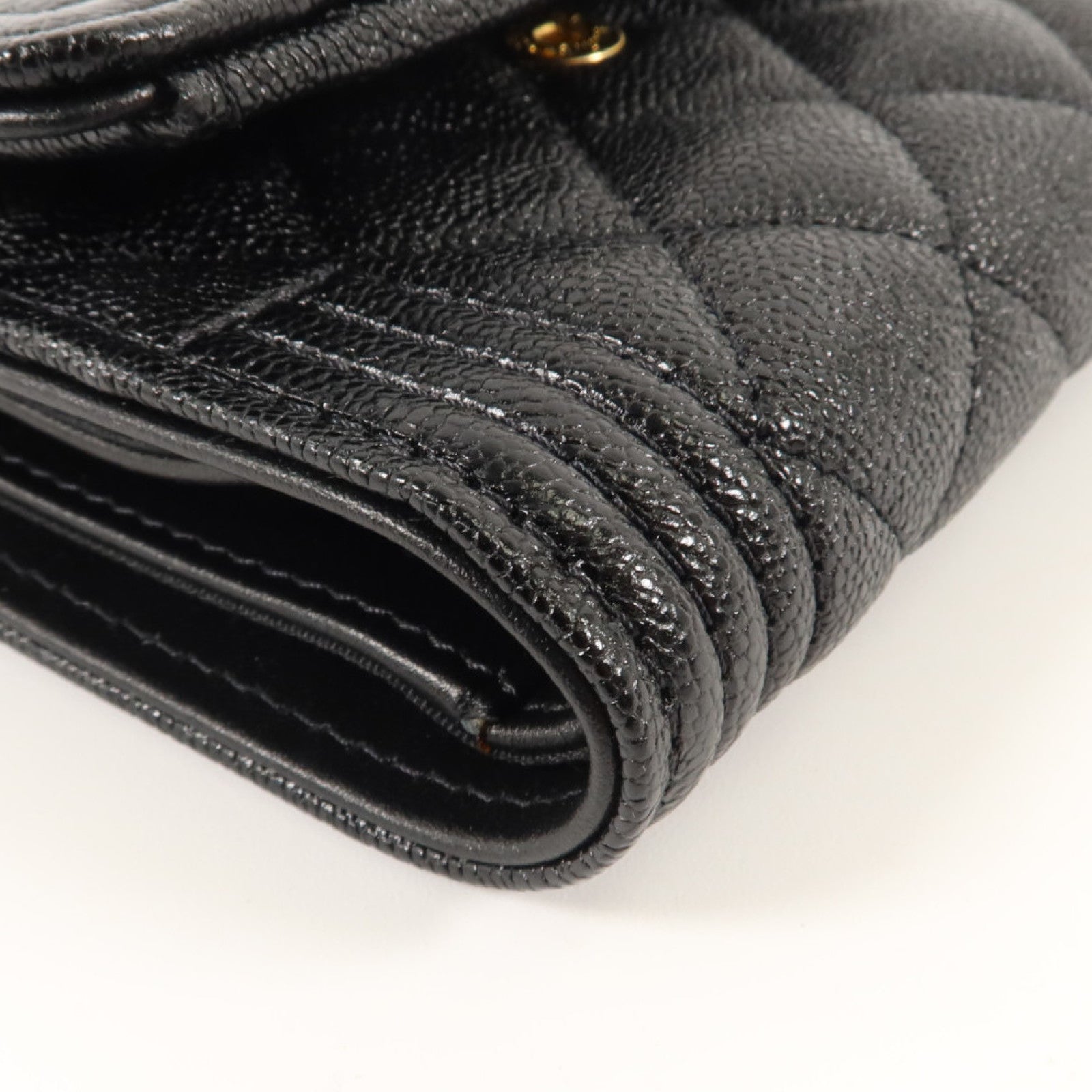 CHANEL 牛皮皮革Boy Chanel Small Flap Wallet金扣錢包