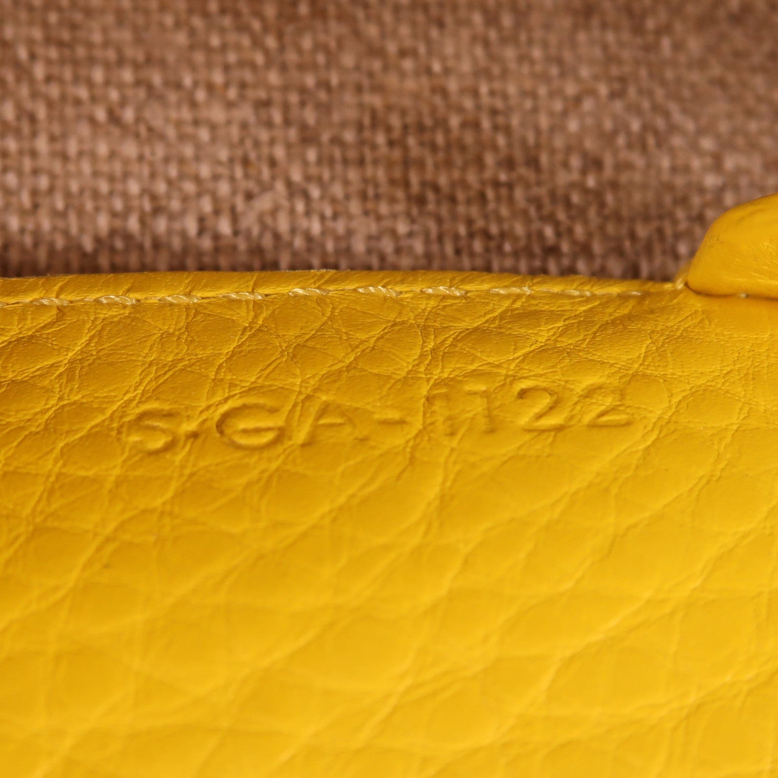 CELINE 牛皮皮革Tote Bag肩背袋黃色