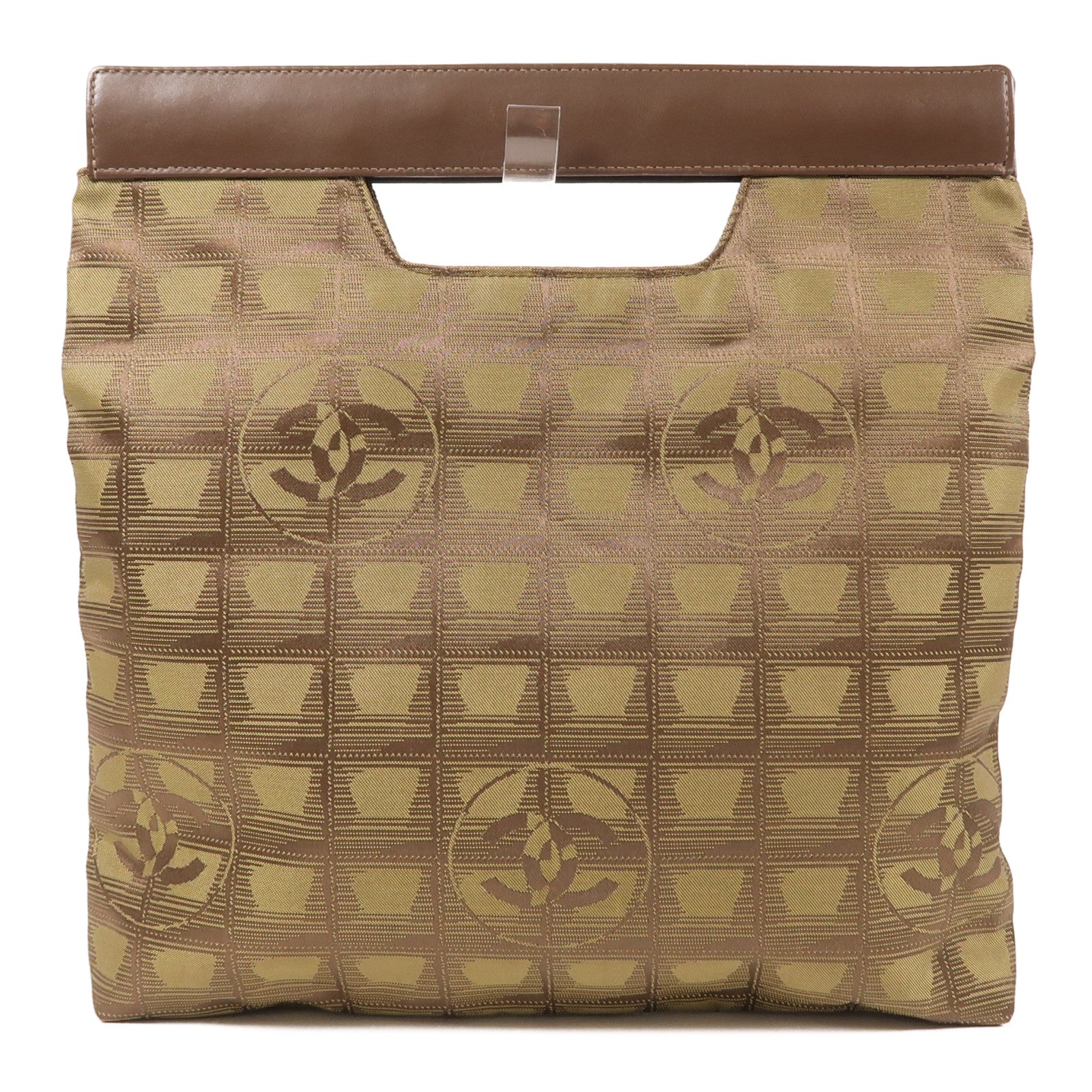 CHANEL 尼龍Hand Bag銀扣手挽袋