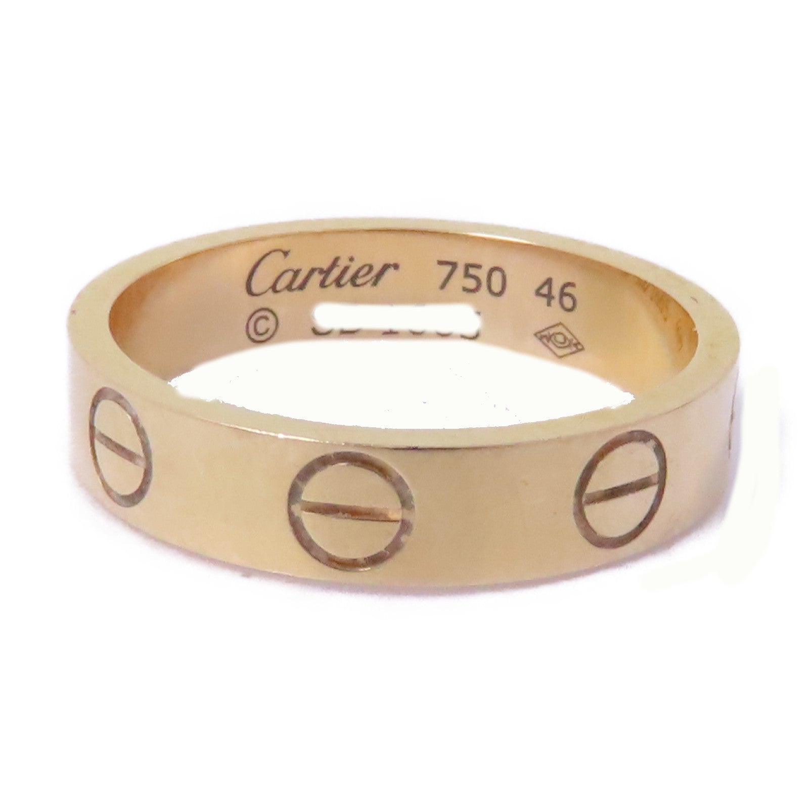 CARTIER 18K黃金Love Ring戒指Cartier#46/US#3.75