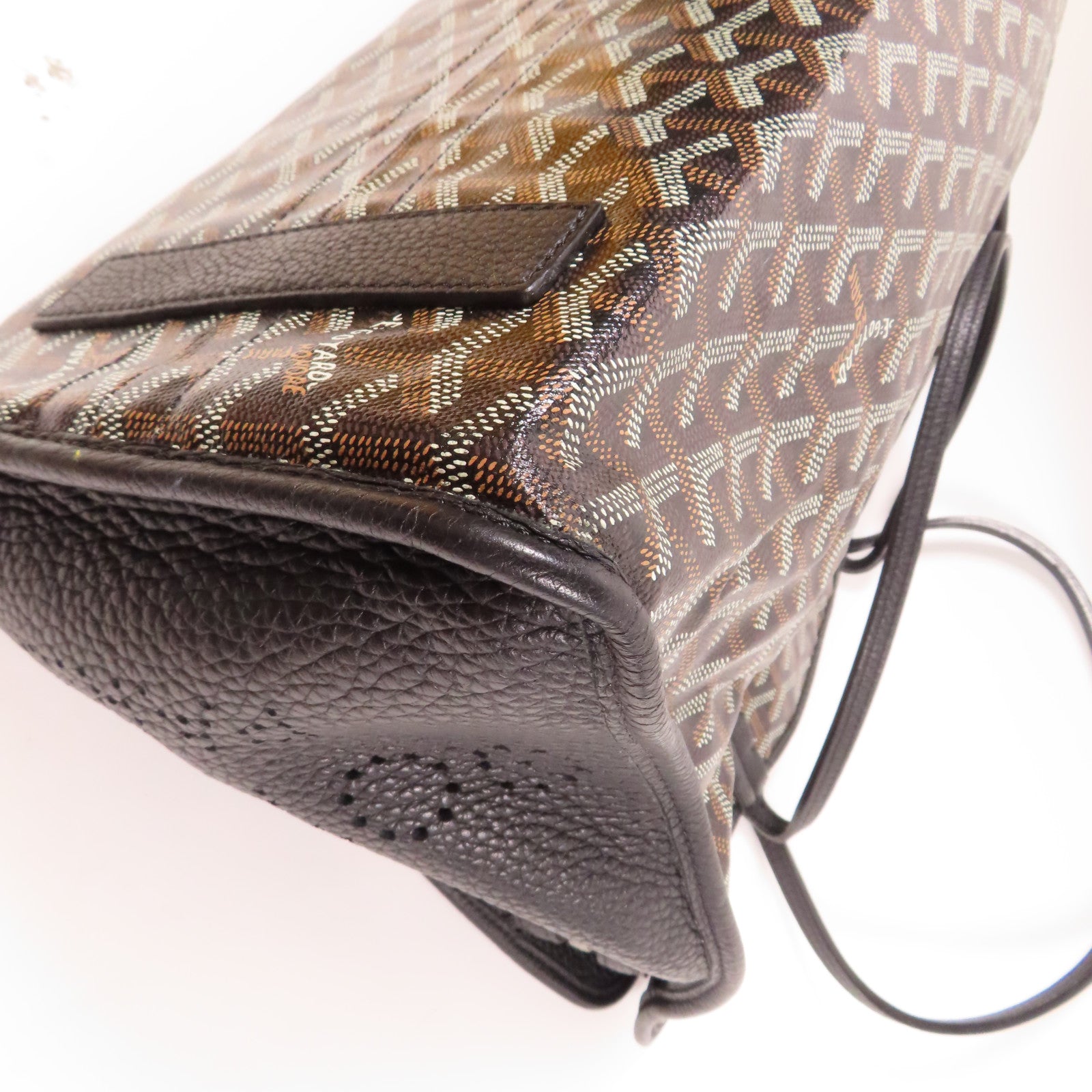 GOYARD 塗層帆布Hardy Bag銀扣手挽袋黑色