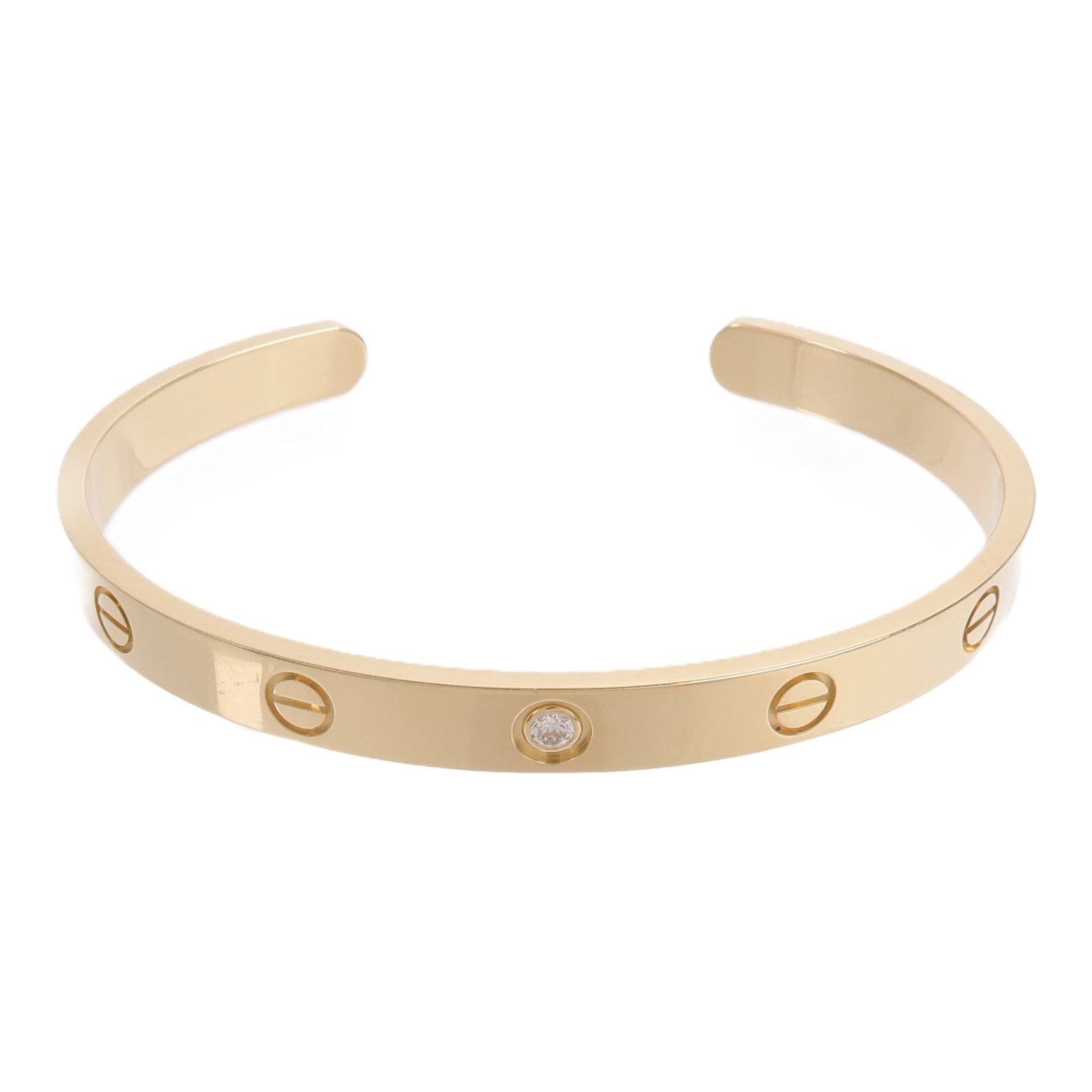 CARTIER 18K黃金Love Bangle Open Diamond手鐲