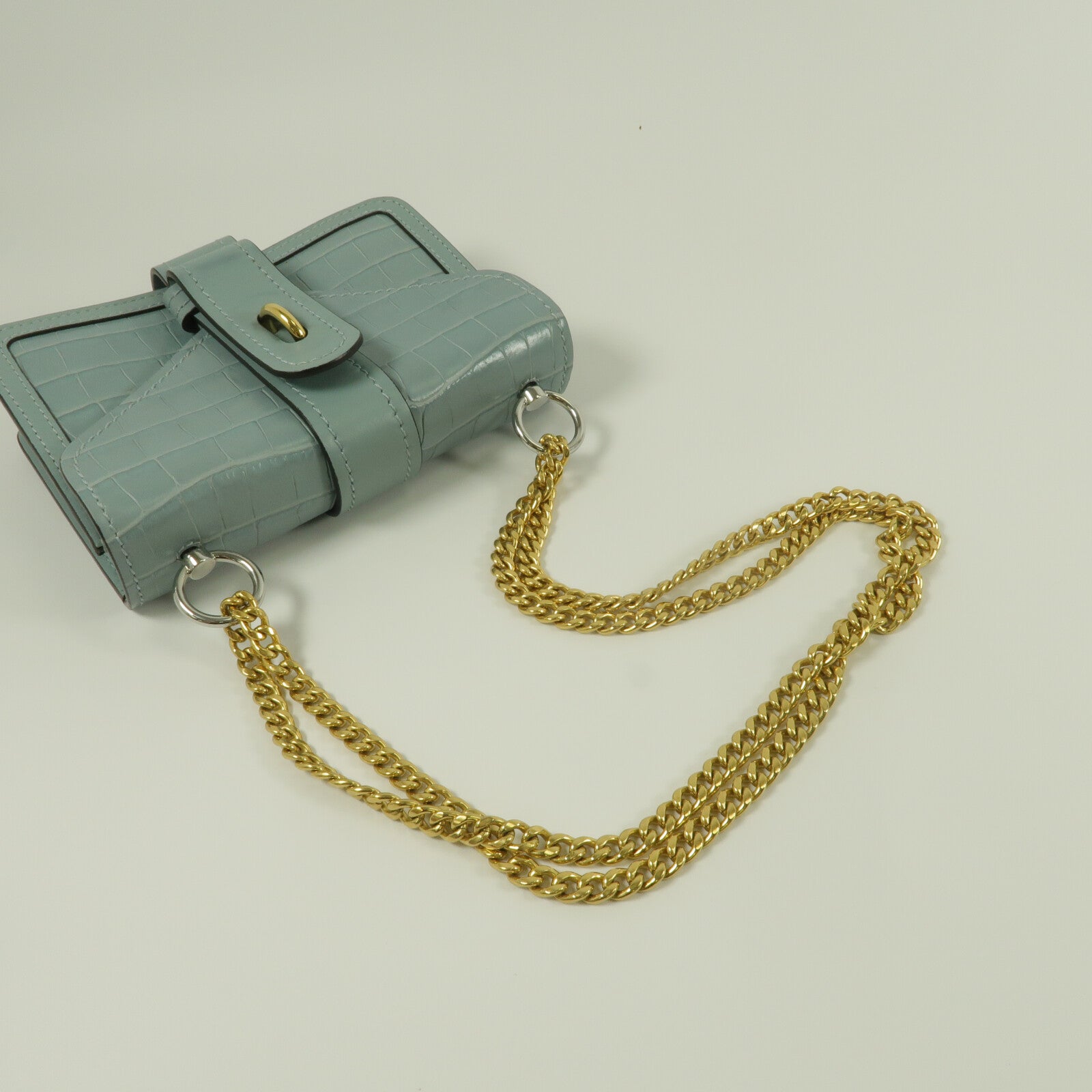 Chloe 牛皮皮革Aby Chain Shoulder鏈帶肩背袋