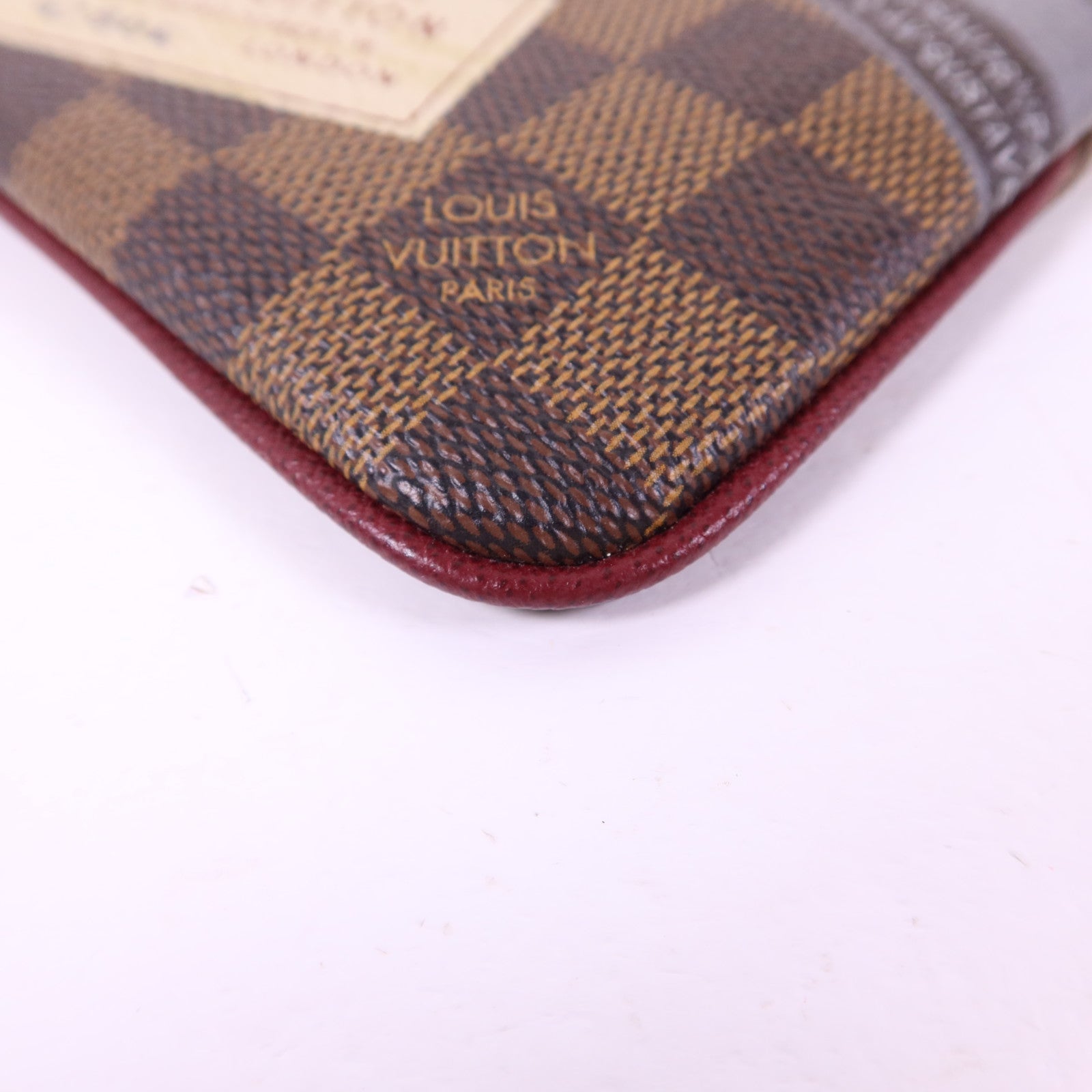 LOUIS VUITTON Damier Pochette Milla MM金扣鏈帶肩背袋