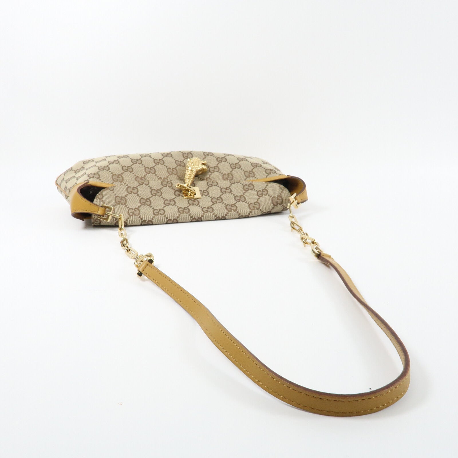 GUCCI 帆布Shoulder Pouch金扣肩背袋