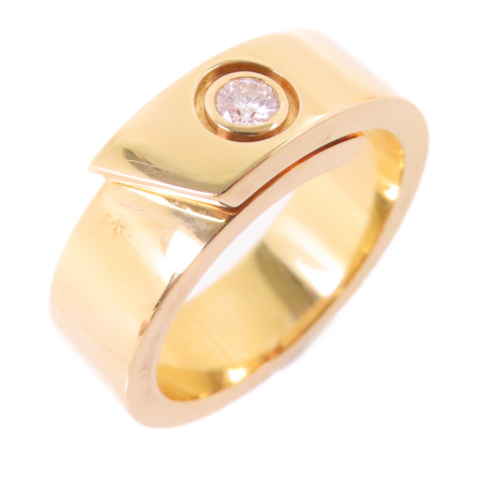 CARTIER 18K黃金/鑽石Diamond Ring戒指#48/US#4.25