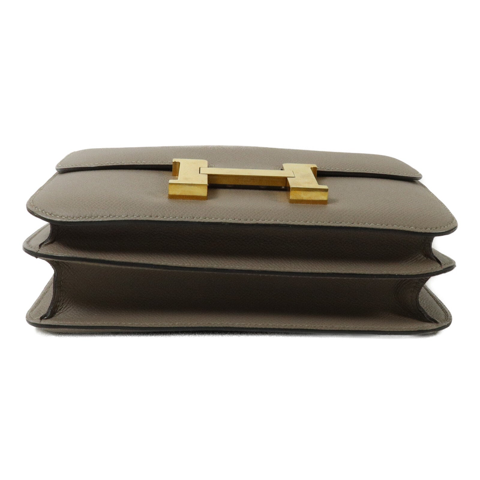 HERMES Epsom皮革Constance 24肩背袋Gris Asphalte