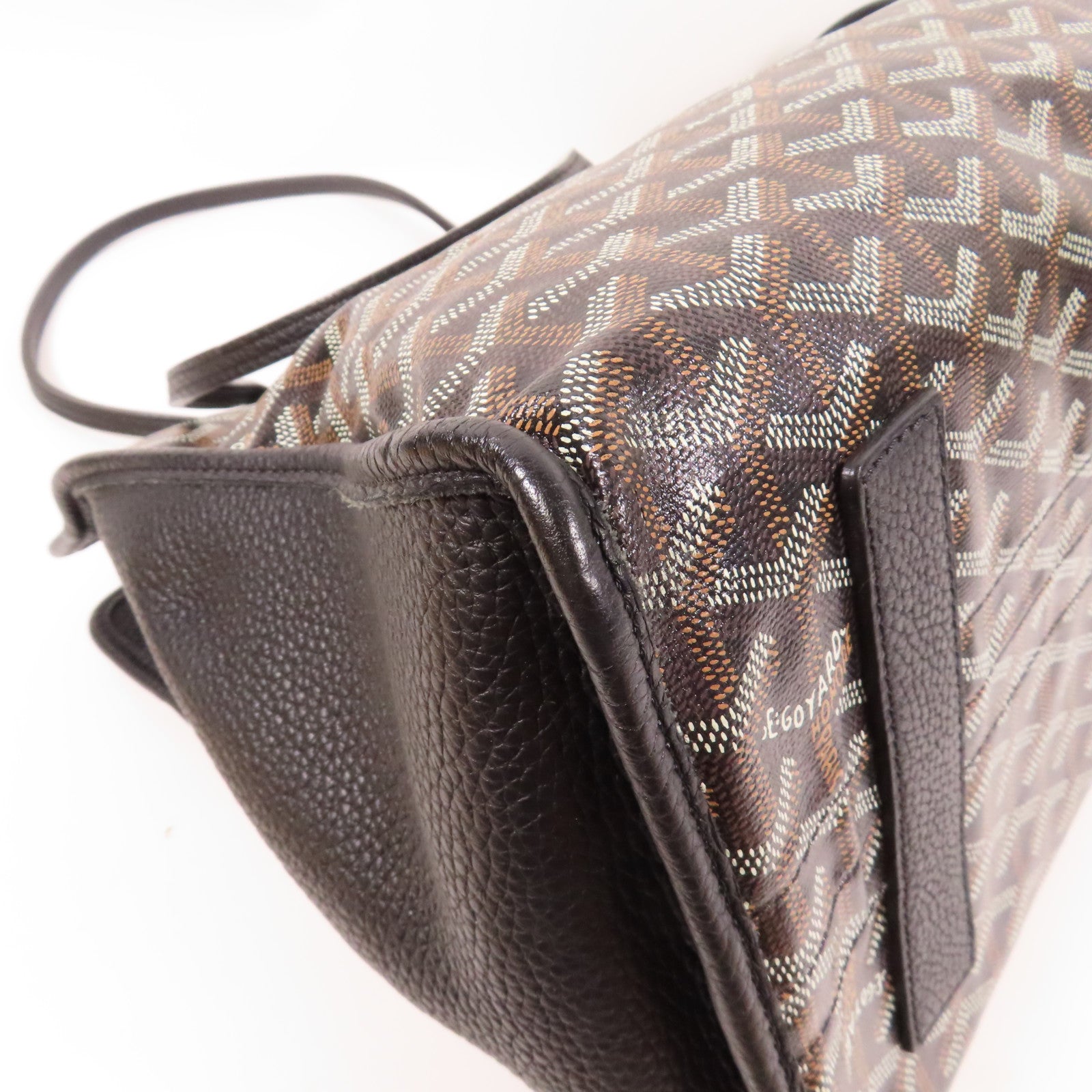 GOYARD 塗層帆布Hardy Bag銀扣手挽袋黑色