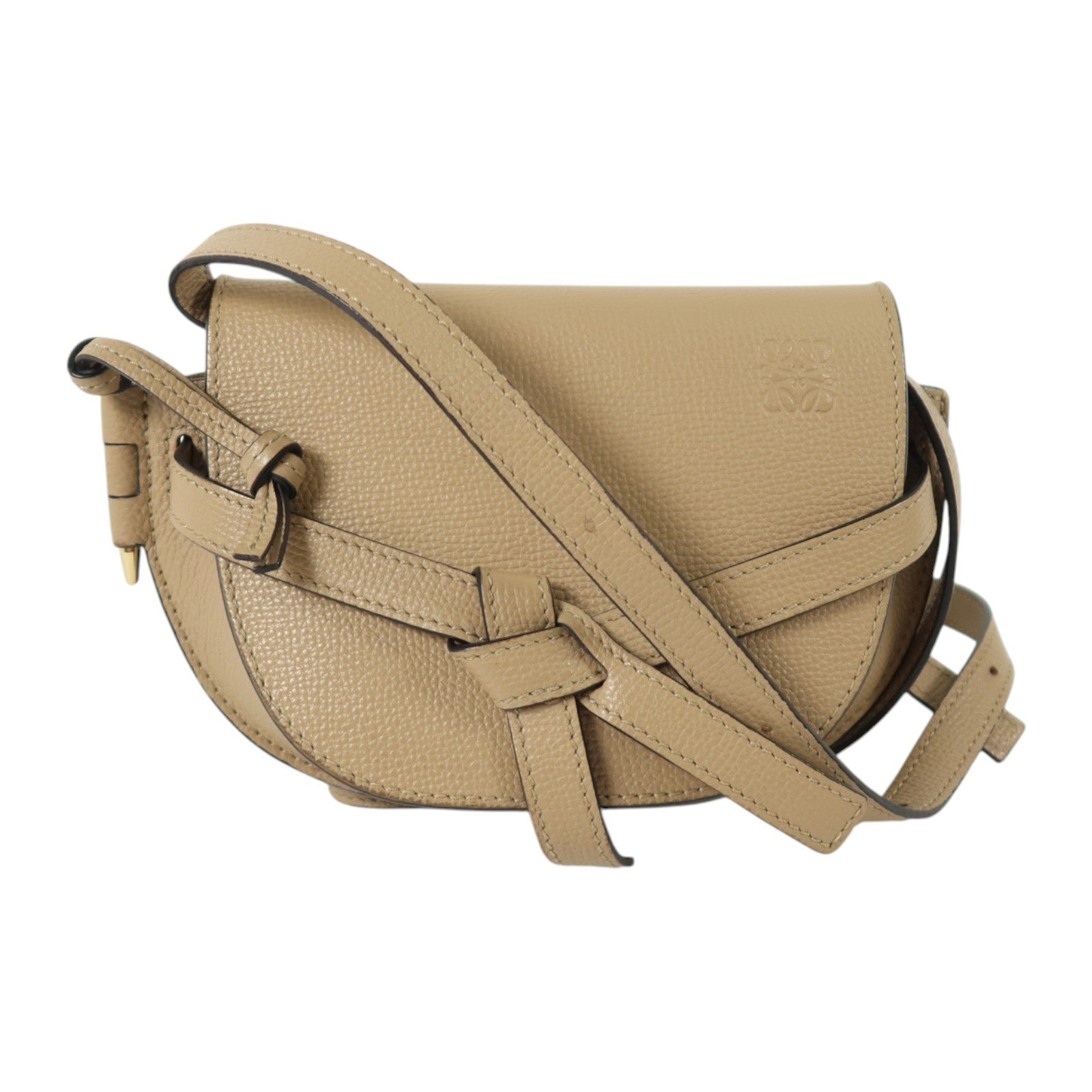 LOEWE 牛皮皮革Mini Gate金扣肩背袋