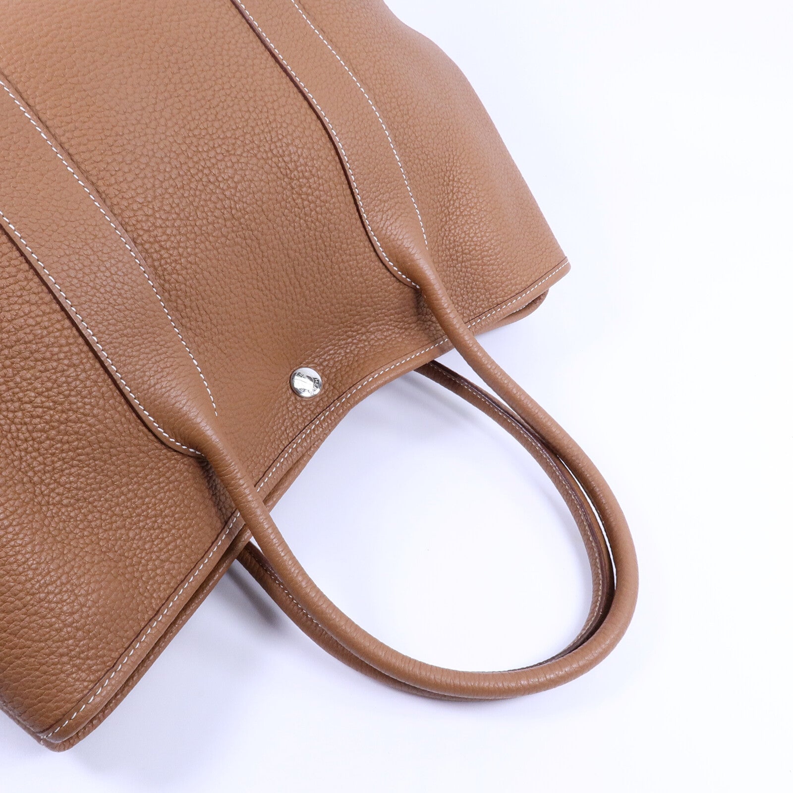 HERMES Negonda皮革Garden Party PM手挽袋Gold