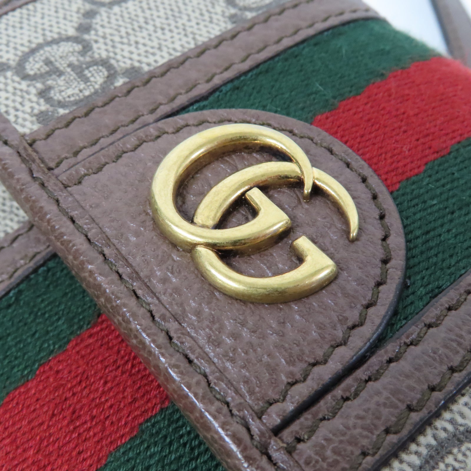 GUCCI 【激減優惠】帆布Shoulder Bag金扣肩背袋啡色/紅色/綠色