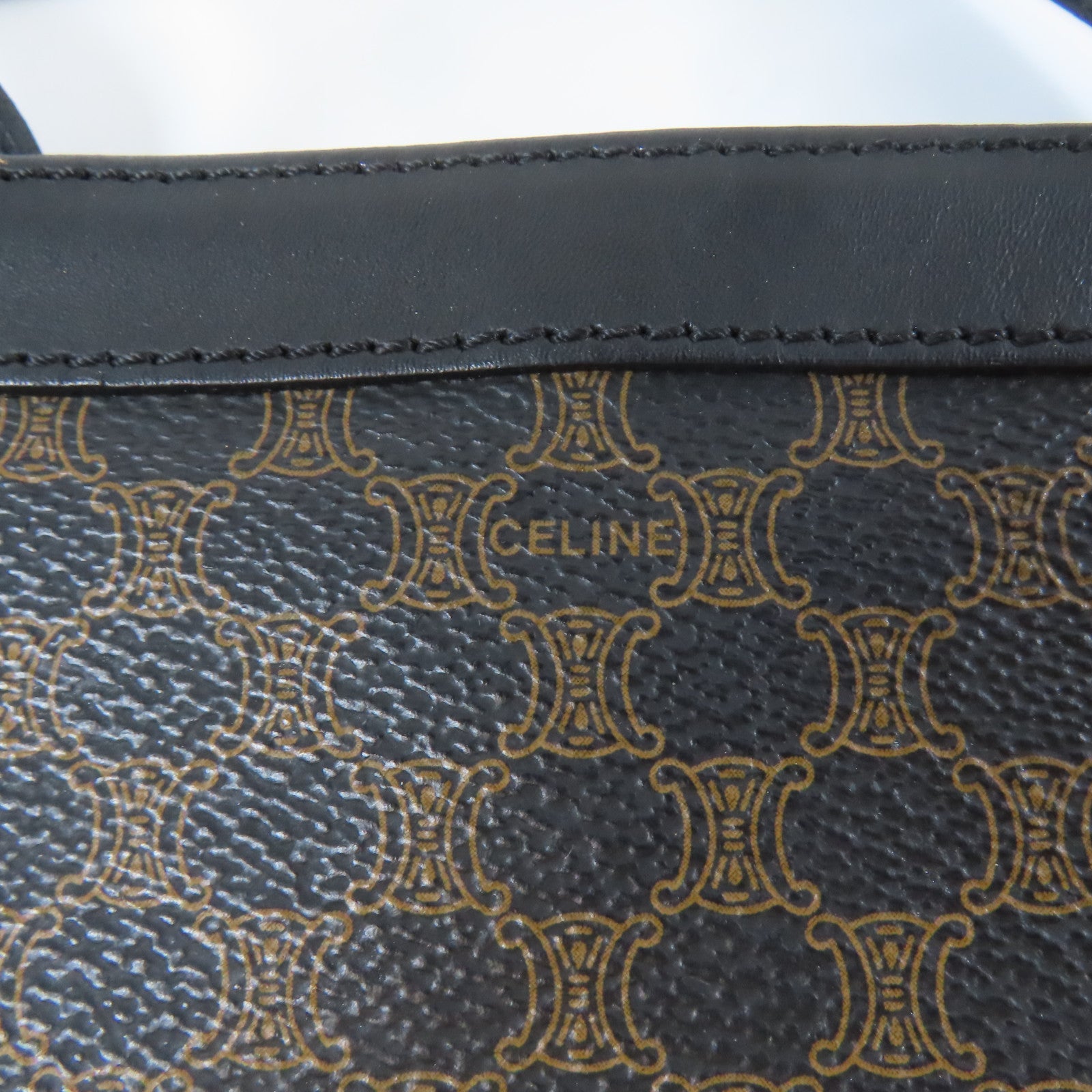 CELINE 塗層帆布Tote Bag手挽袋啡色/黑色