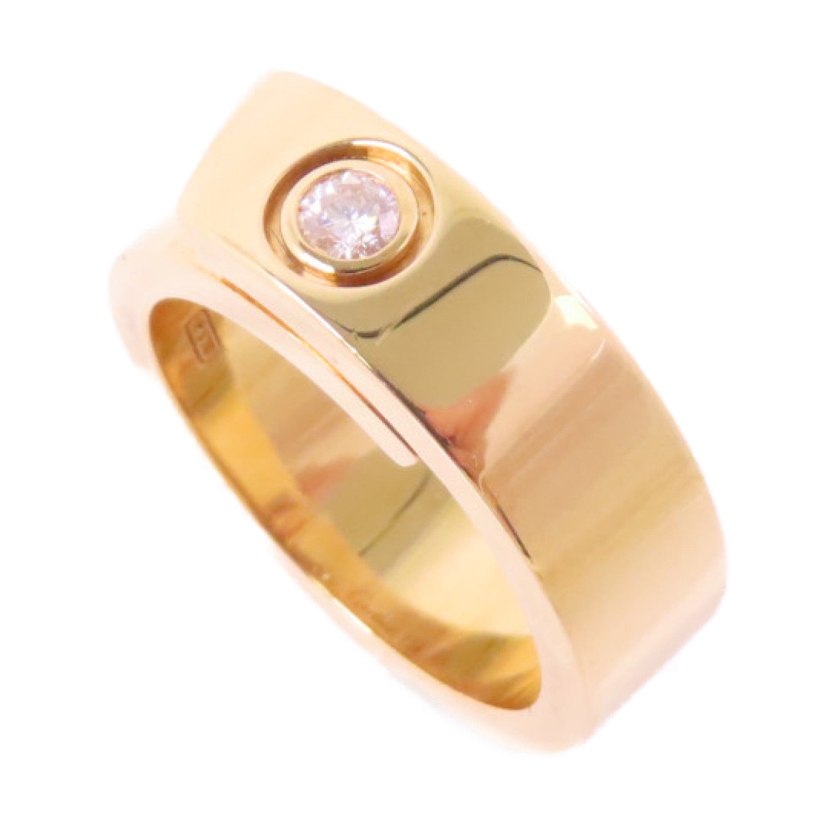 CARTIER 18K黃金/鑽石Diamond Ring戒指#48/US#4.25