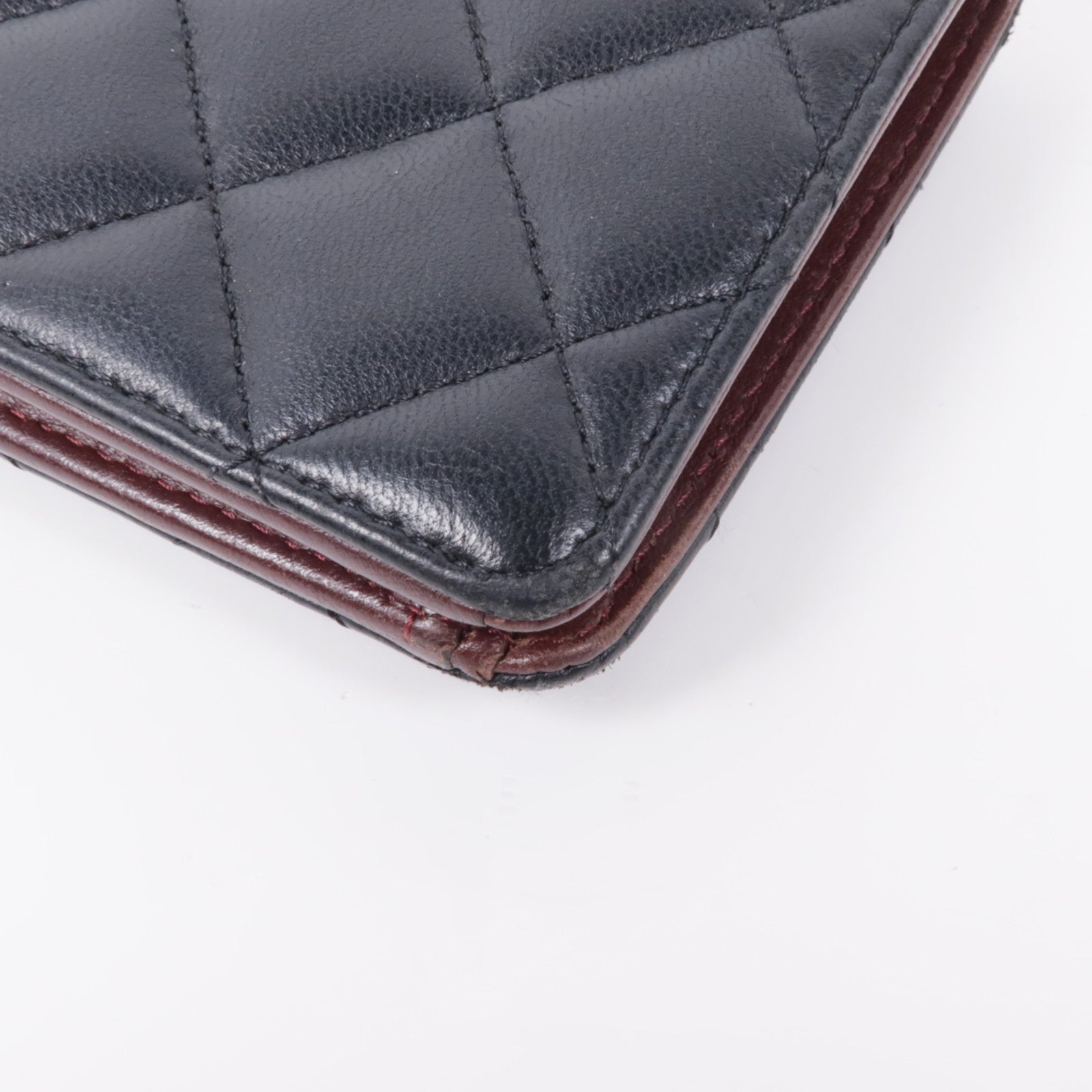 CHANEL 羊皮皮革Long Wallet銀扣長錢包