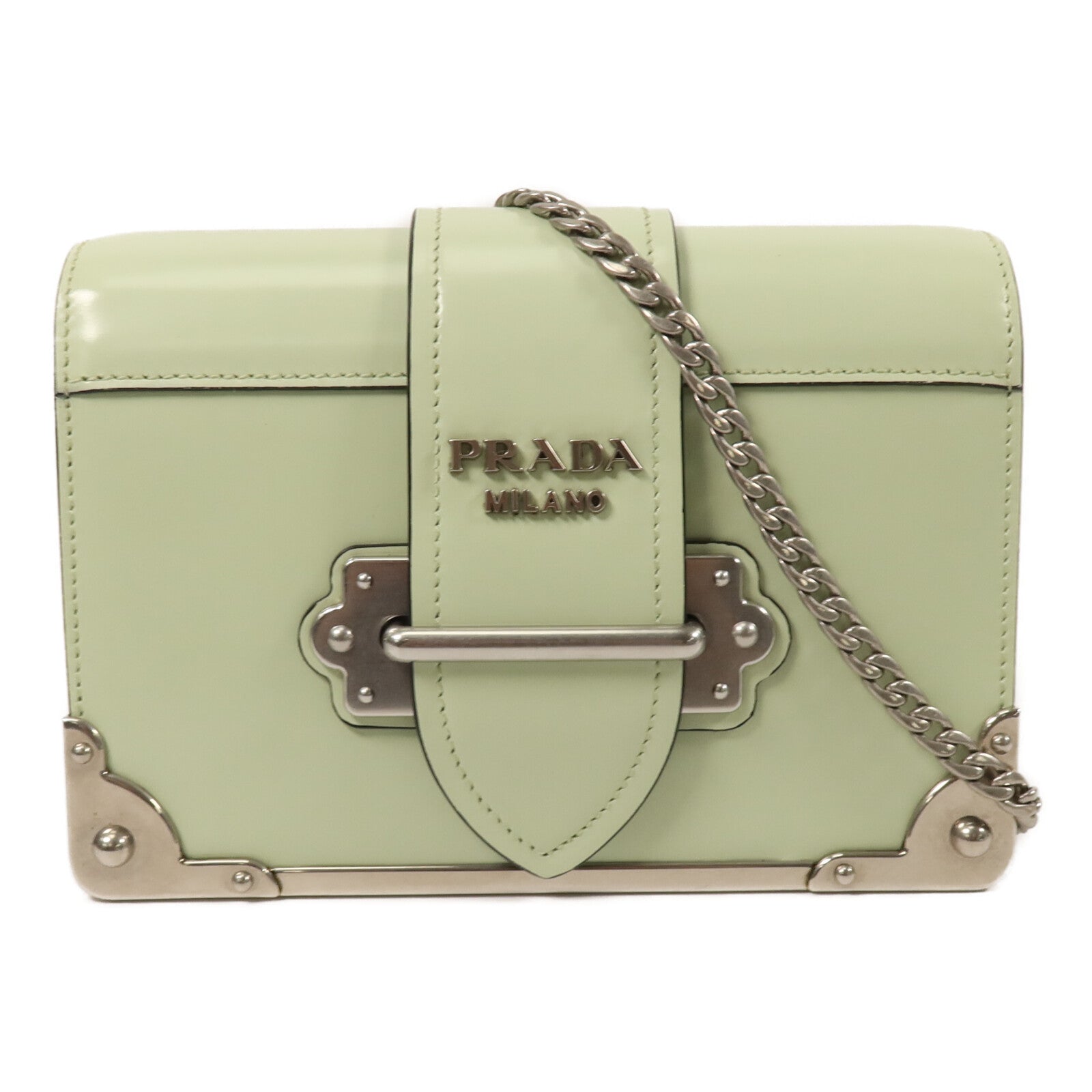 PRADA 牛皮皮革Cahier鏈帶肩背袋