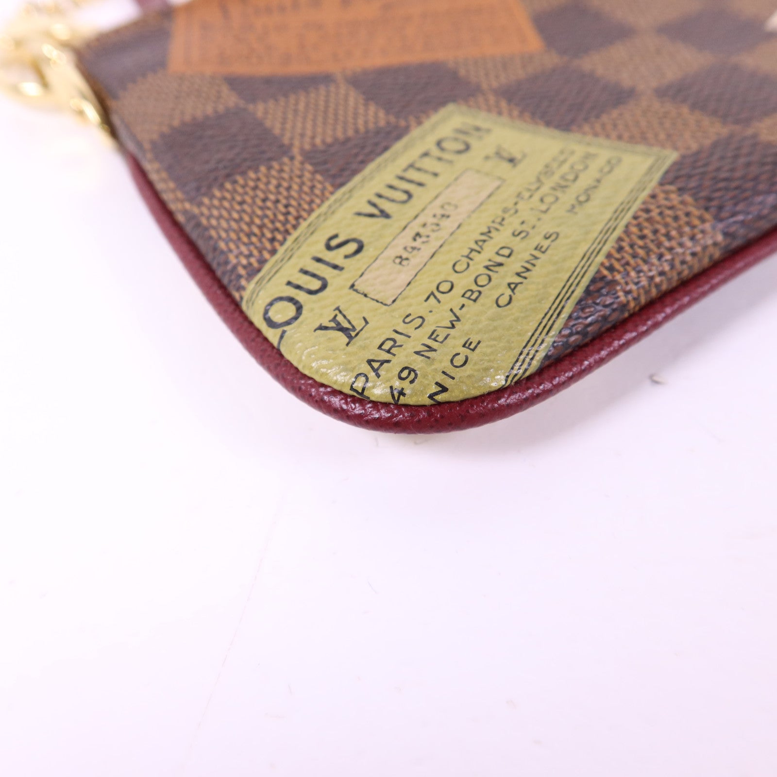 LOUIS VUITTON Damier Pochette Milla MM金扣鏈帶肩背袋