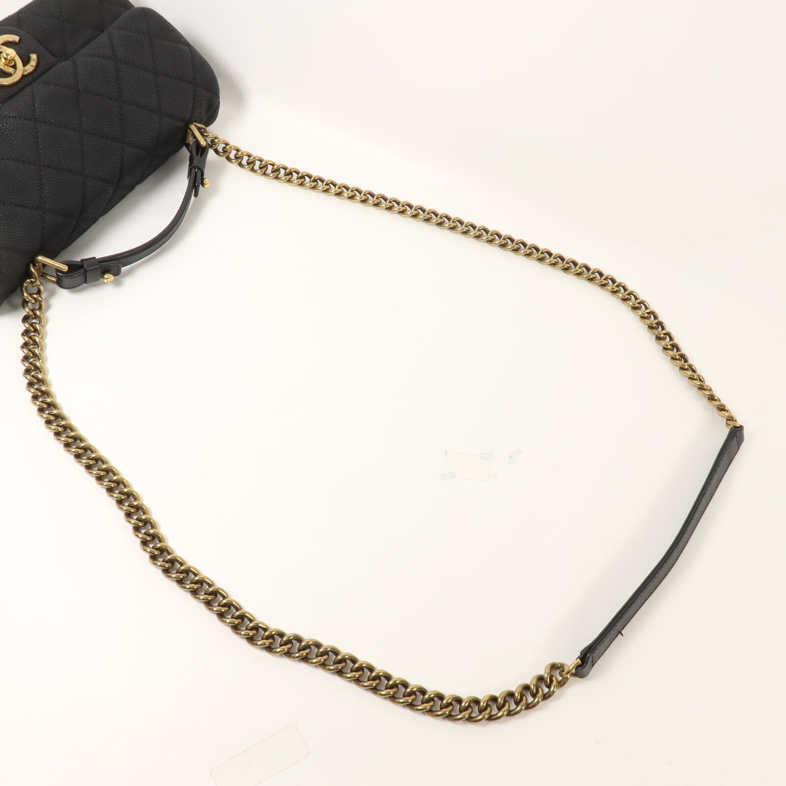 CHANEL 牛皮皮革Chain Shoulder鏈帶手挽肩背兩用袋