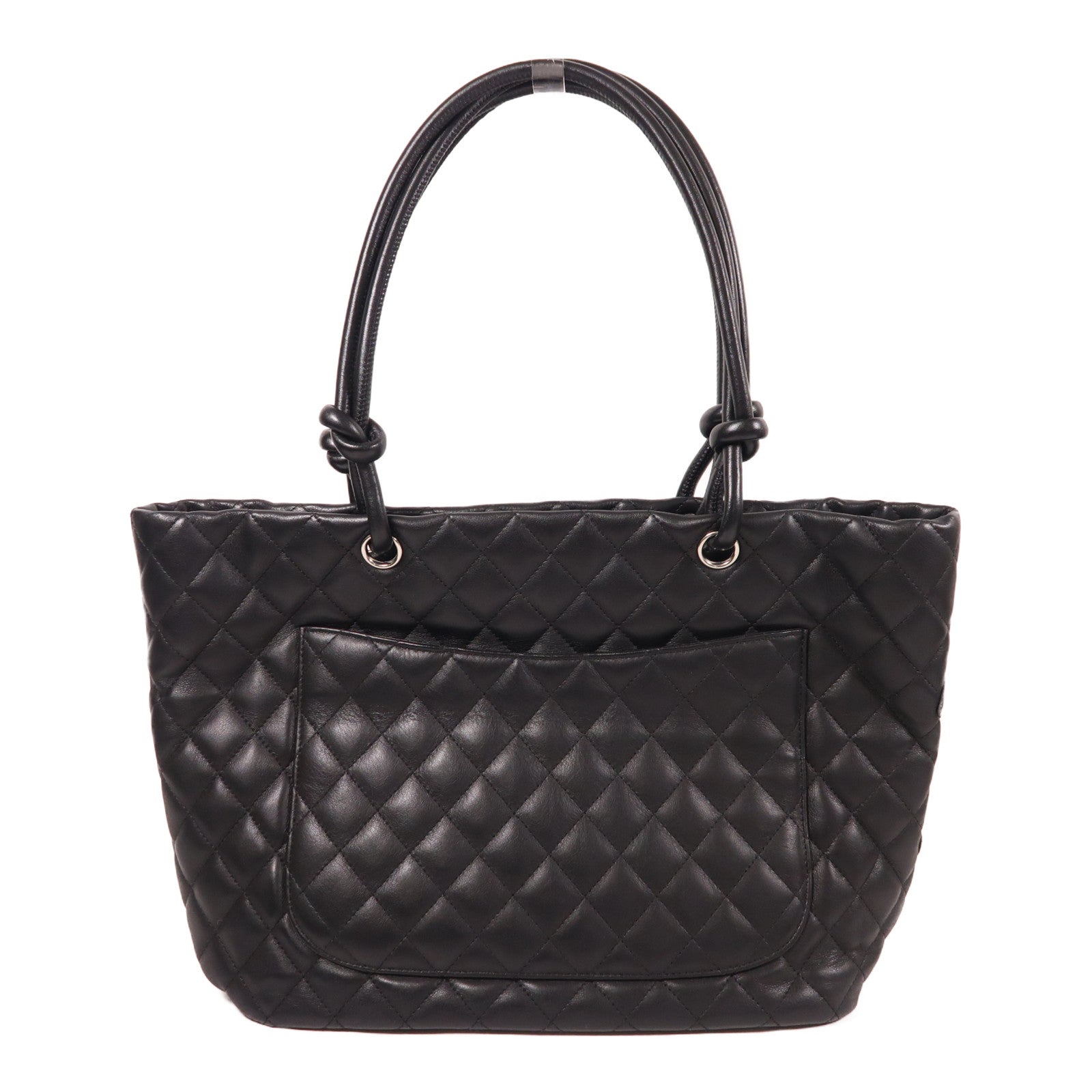 CHANEL 牛皮皮革Cambon Line銀扣肩背袋