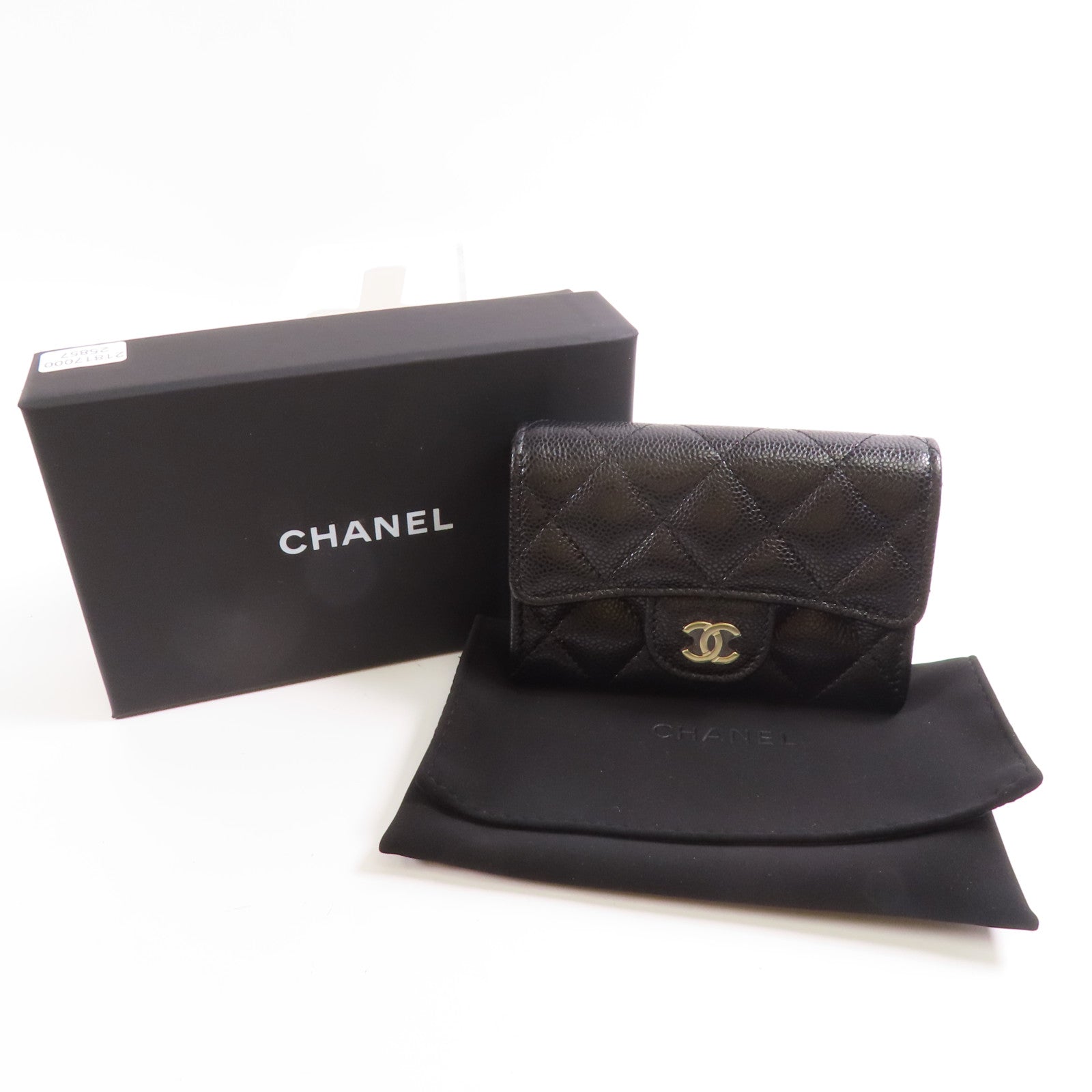 CHANEL 牛皮皮革Coins Case金扣零錢包