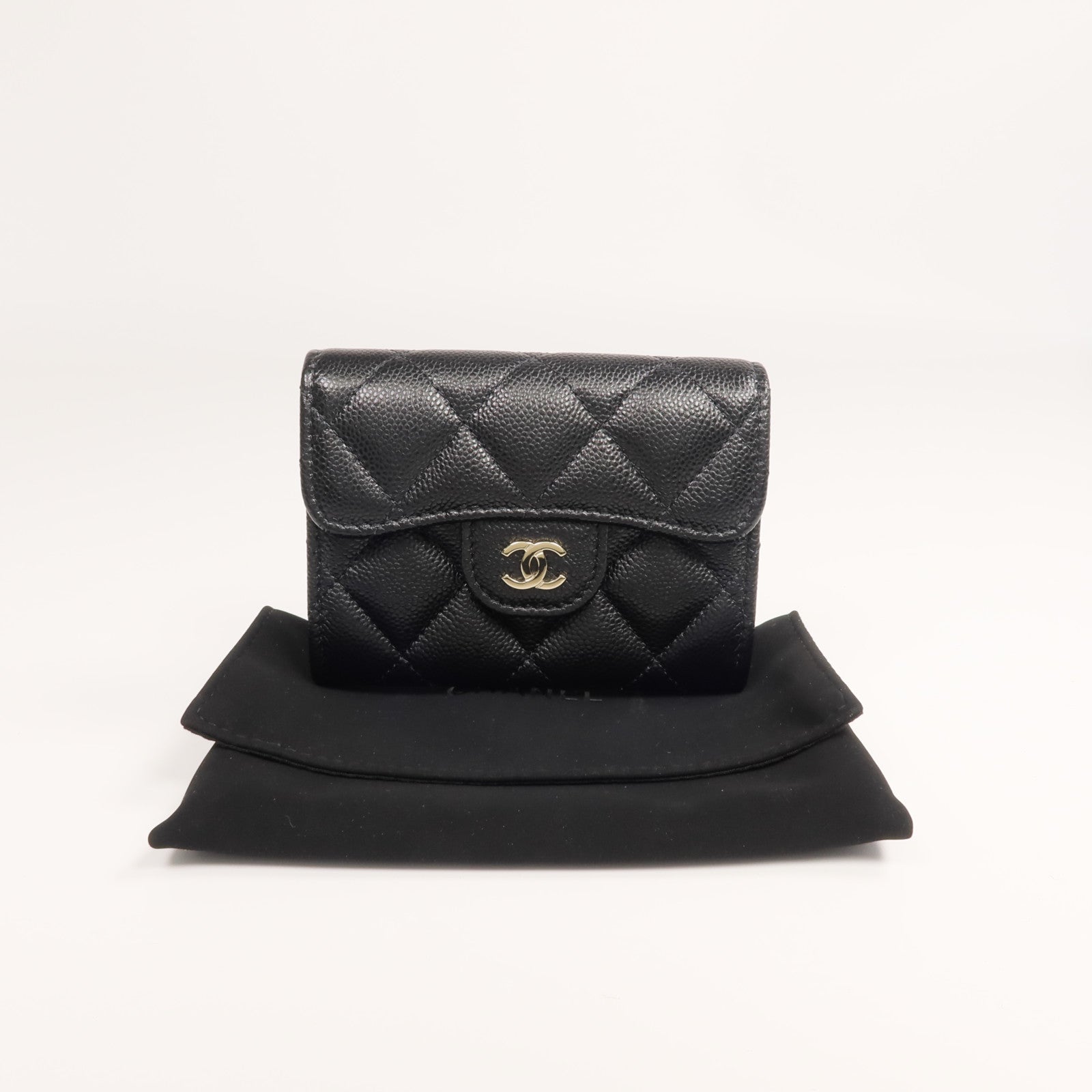 CHANEL 牛皮皮革Card Case金扣卡片套