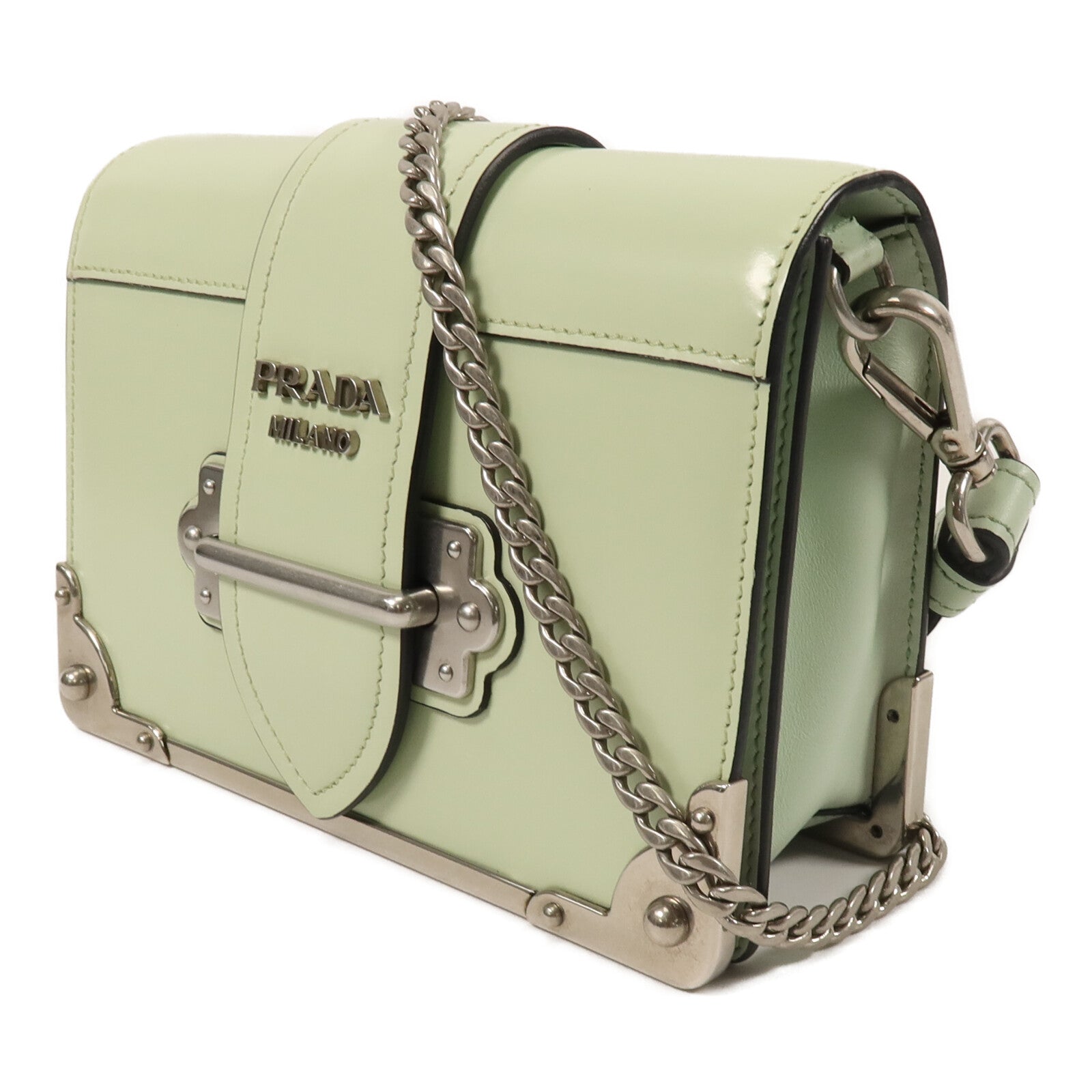 PRADA 牛皮皮革Cahier鏈帶肩背袋