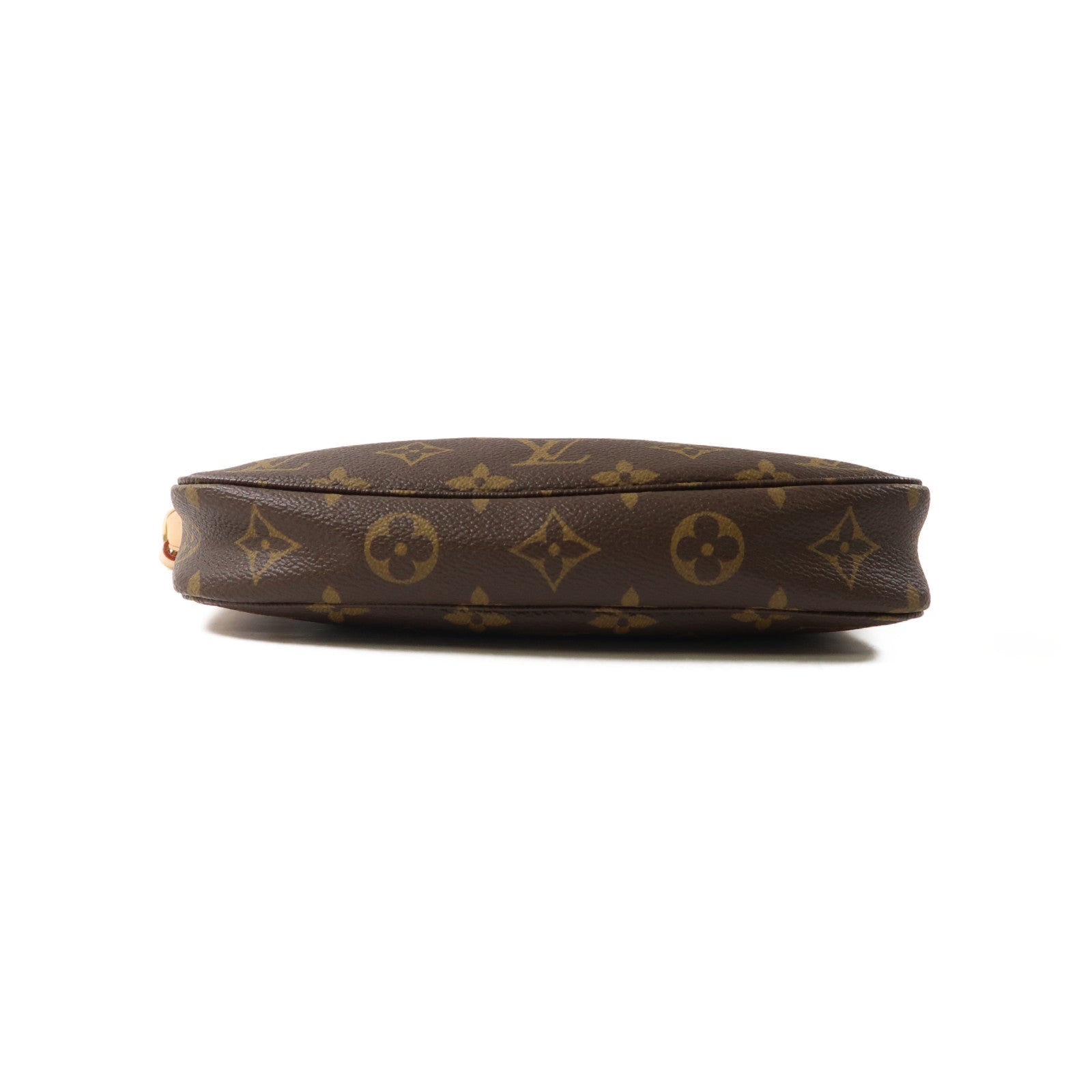 LOUIS VUITTON Monogram Pochette Accessoires金扣手挽袋啡色