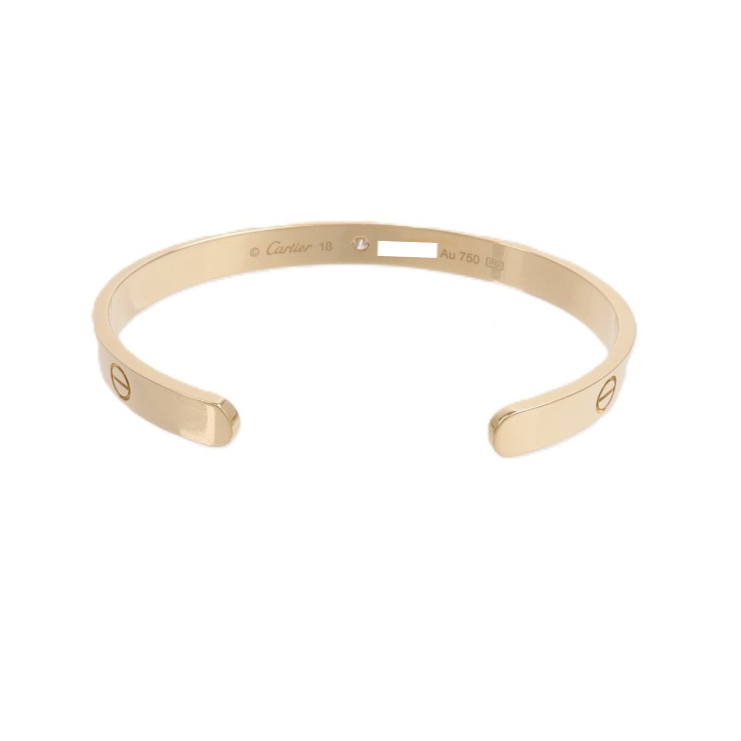 CARTIER 18K黃金Love Bangle Open Diamond手鐲