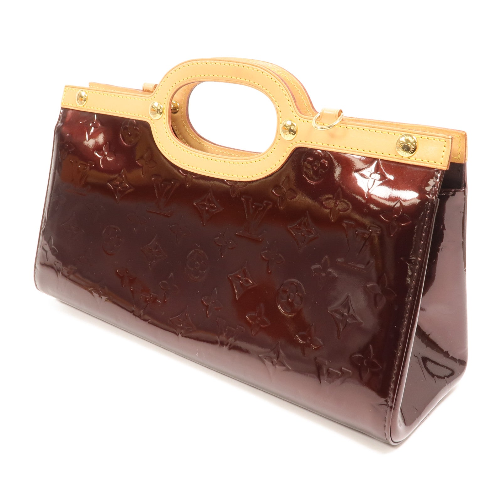 LOUIS VUITTON Monogram Vernis Roxbury Drive金扣手挽肩背兩用袋
