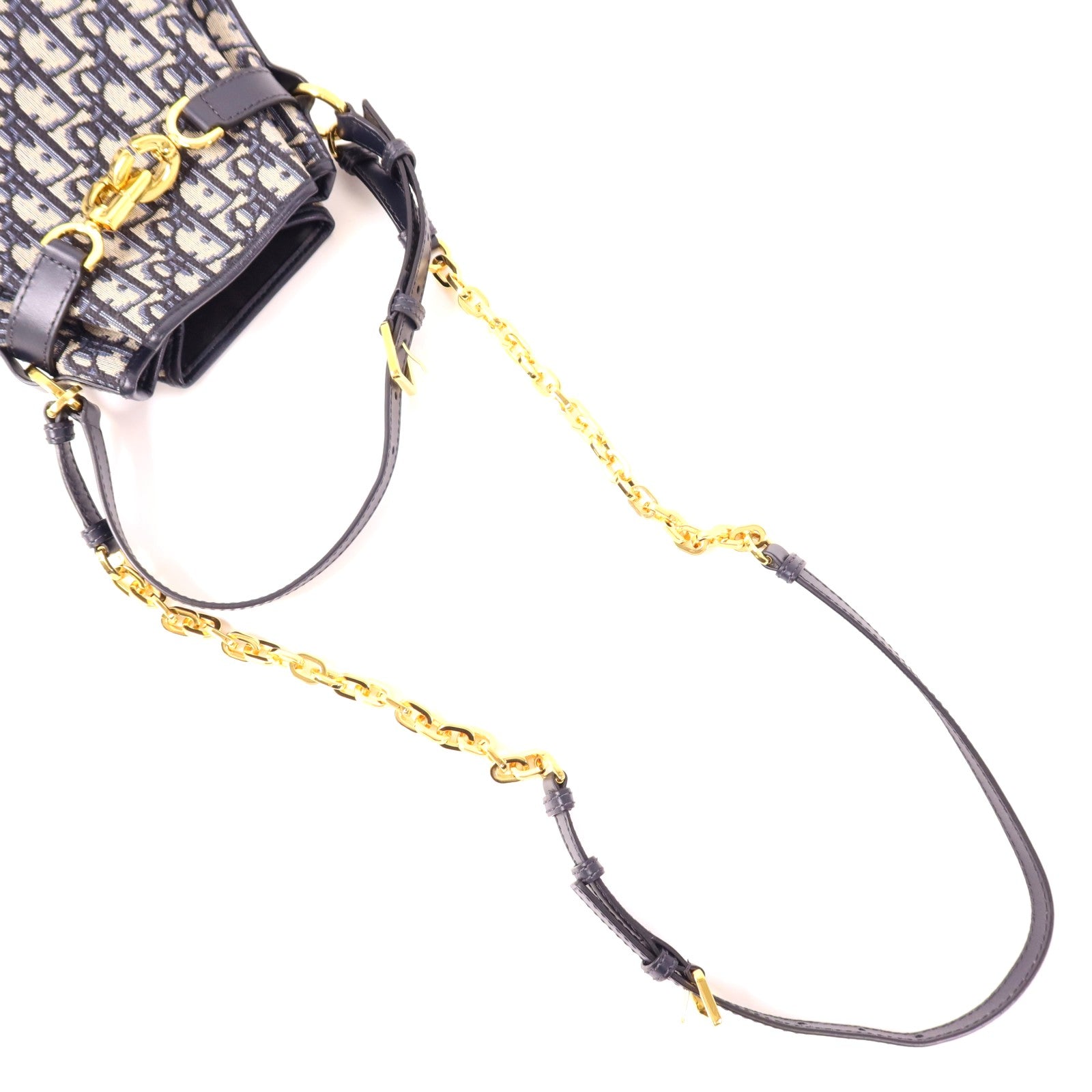 Dior 帆布Oblique Medium C'est Bag金扣手挽肩背兩用袋