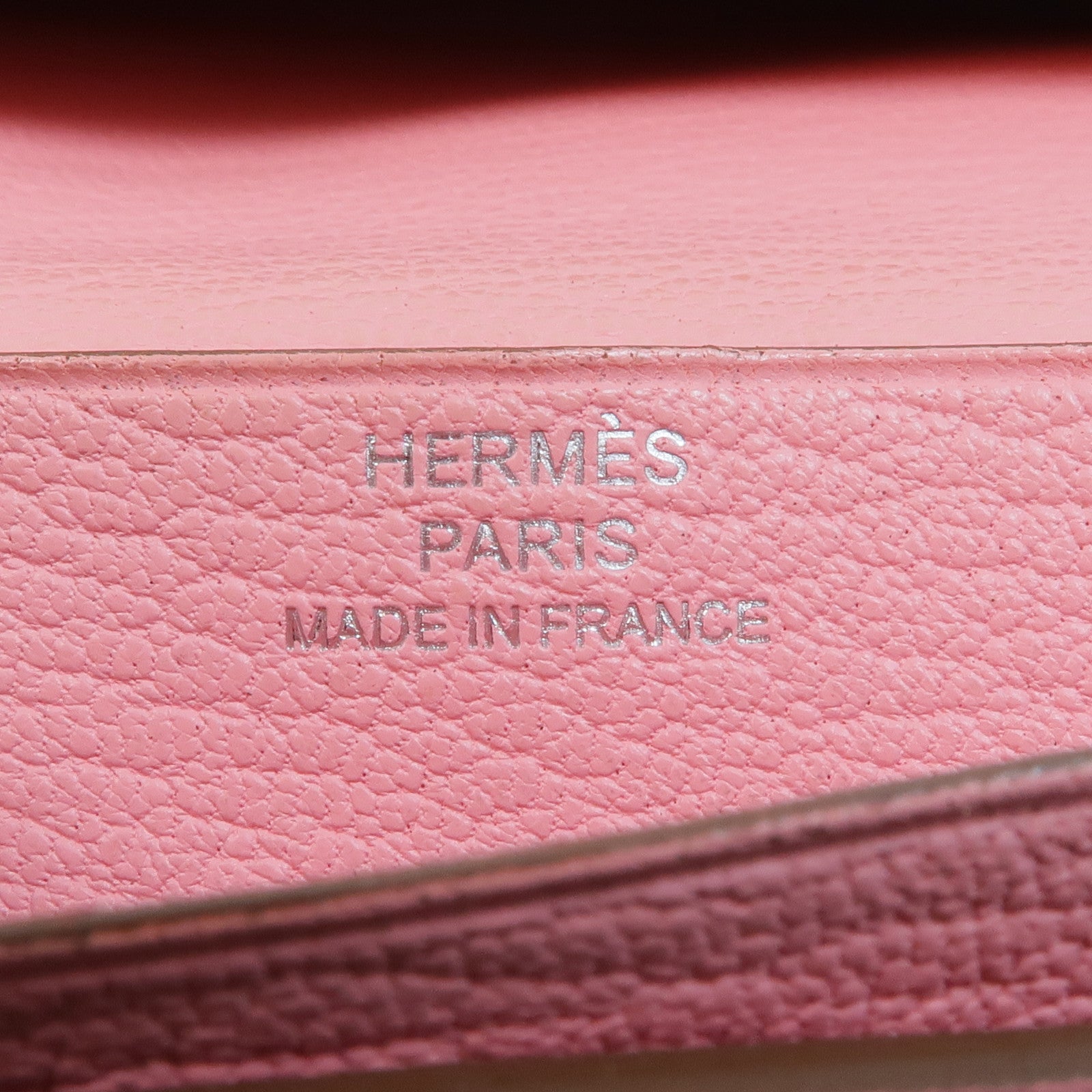 HERMES Chevre皮革Bearn Wallet銀扣長錢包