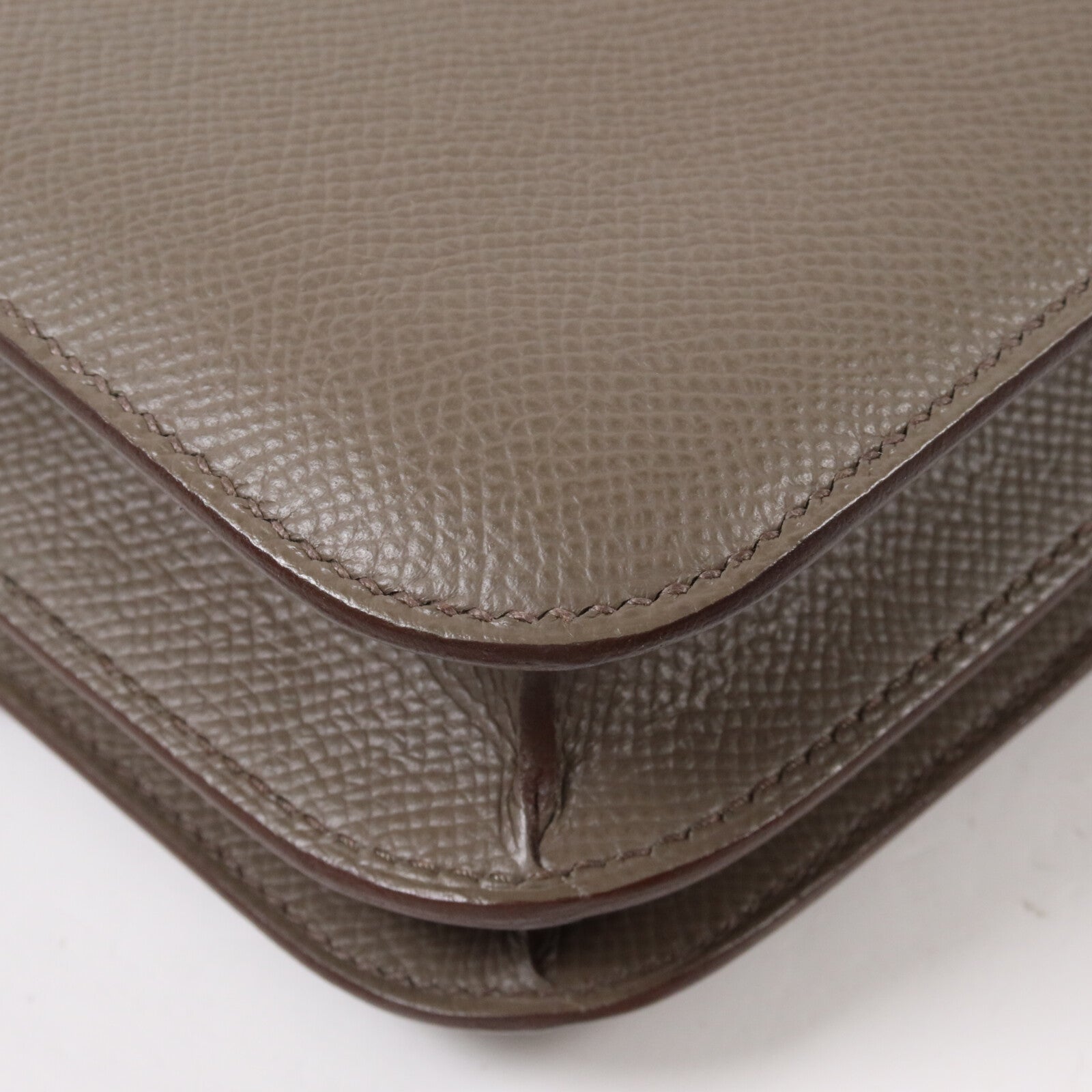 HERMES Epsom皮革Constance Mini肩背袋Etain
