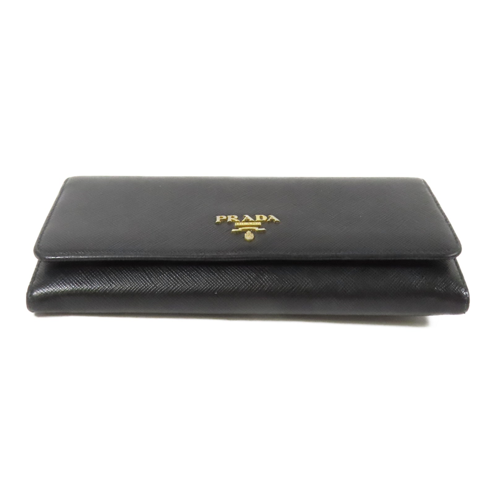 PRADA 【激減優惠】牛皮皮革Long Wallet金扣長1錢包