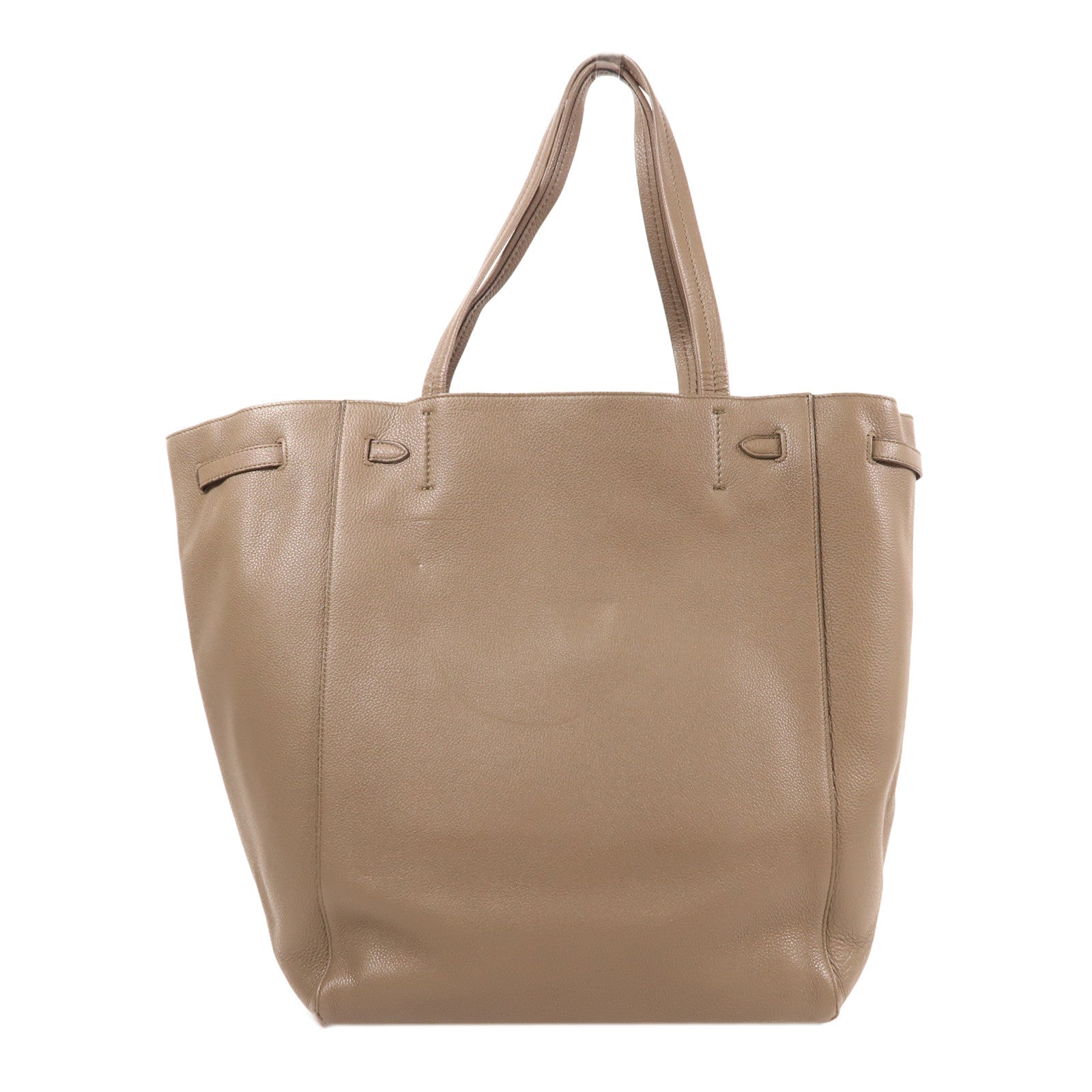 CELINE 牛皮皮革Tote Bag肩背袋灰色