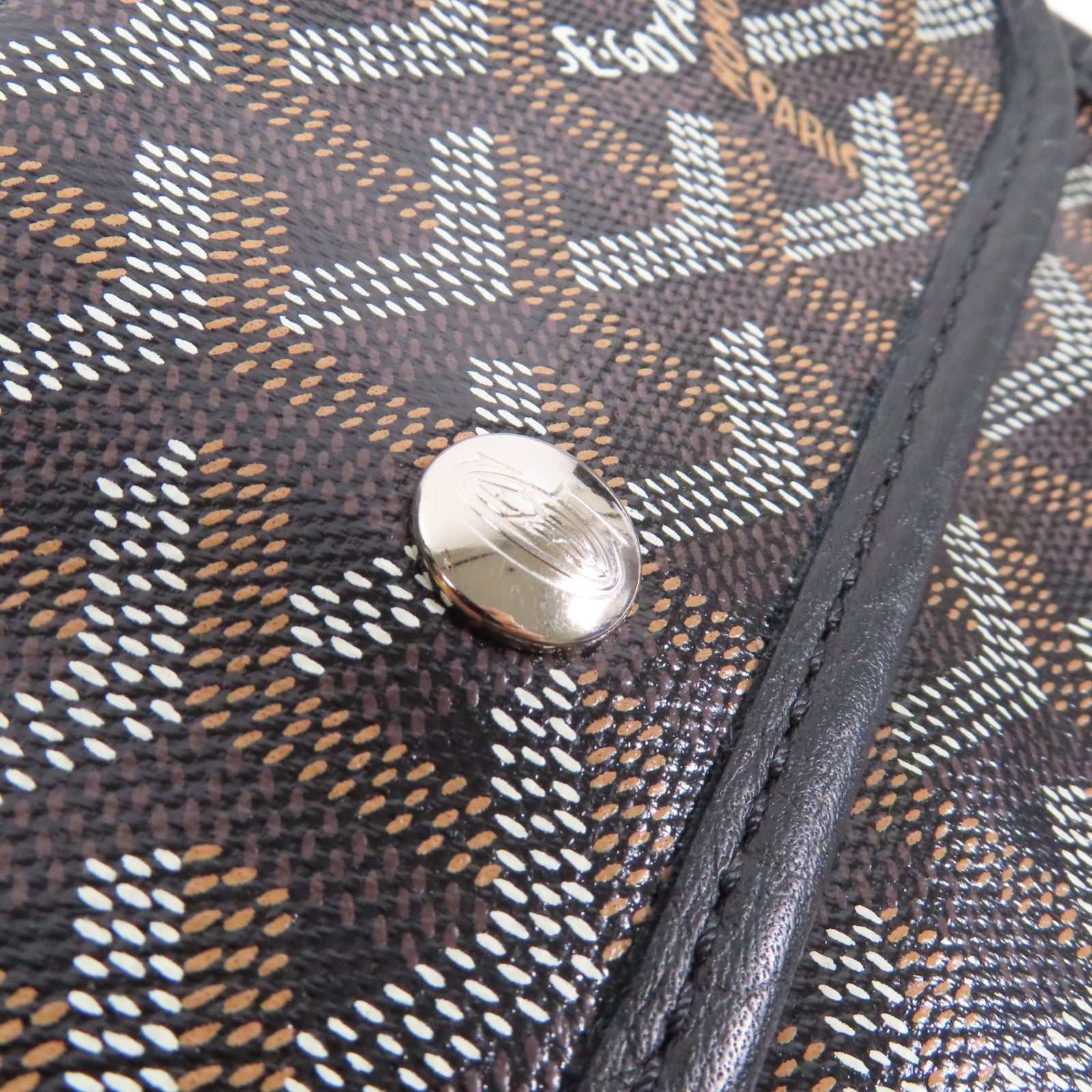 GOYARD 塗層帆布Hardy Bag銀扣手挽袋黑色