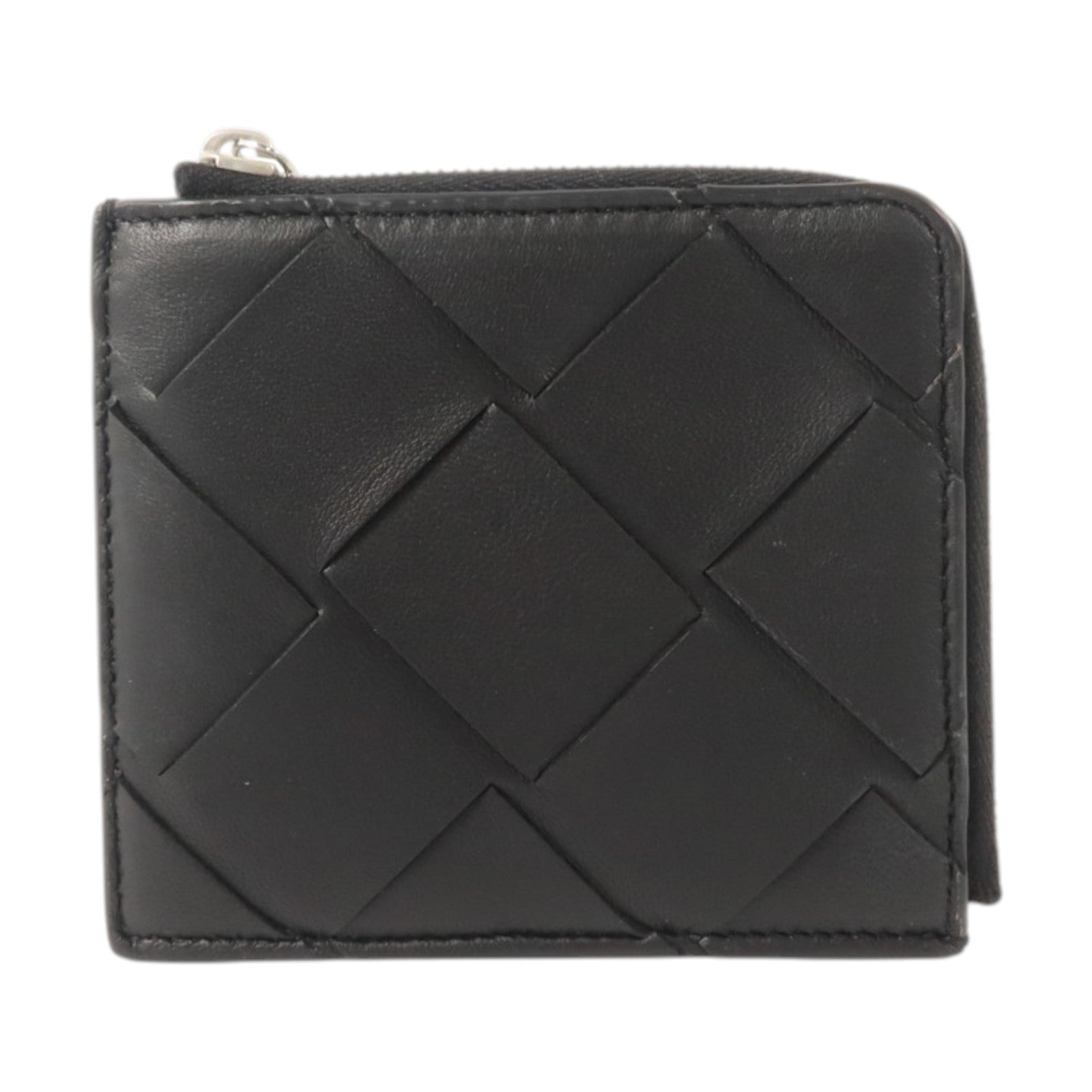 BOTTEGA VENETA 織紋皮革Wallet銀扣錢包