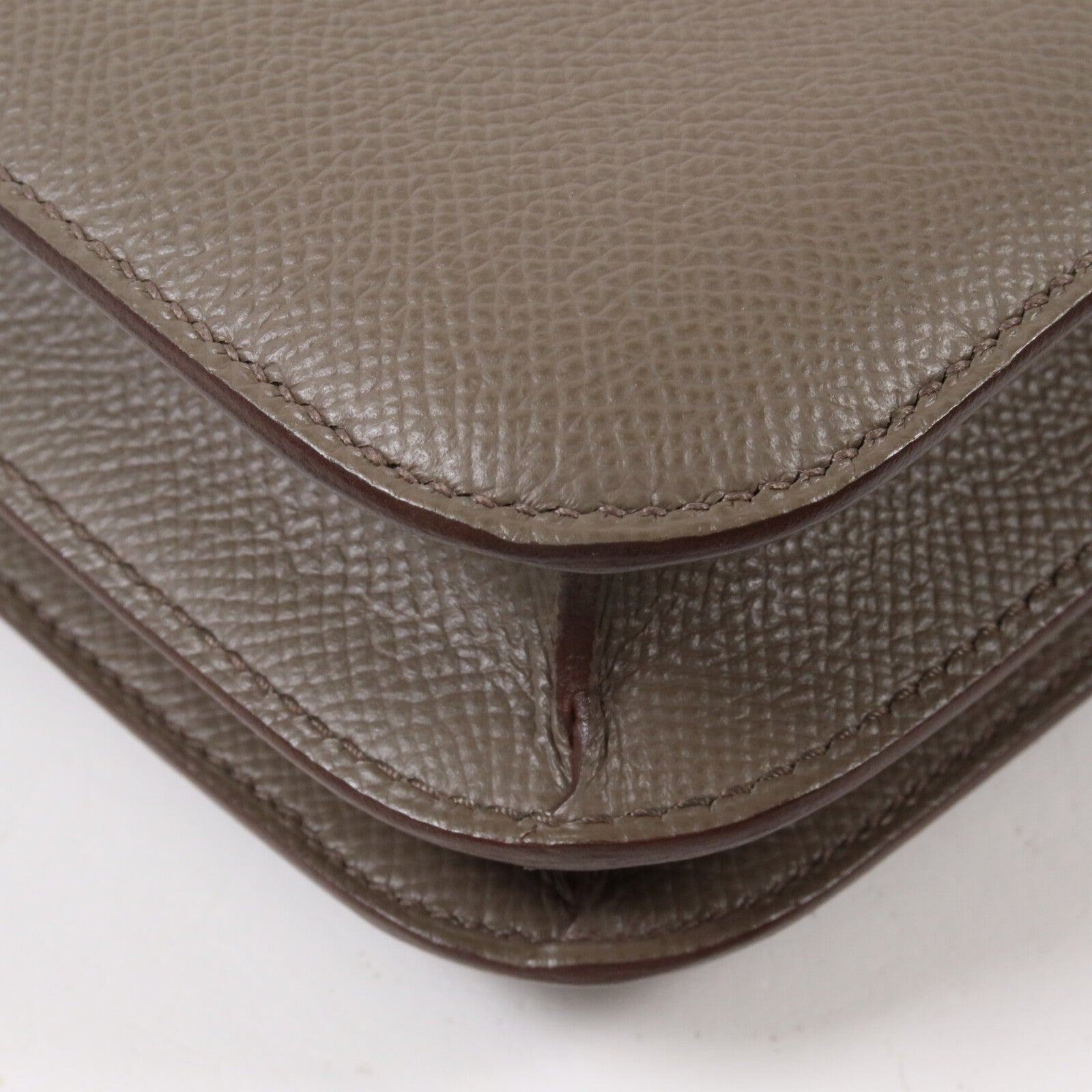 HERMES Epsom皮革Constance Mini肩背袋Etain