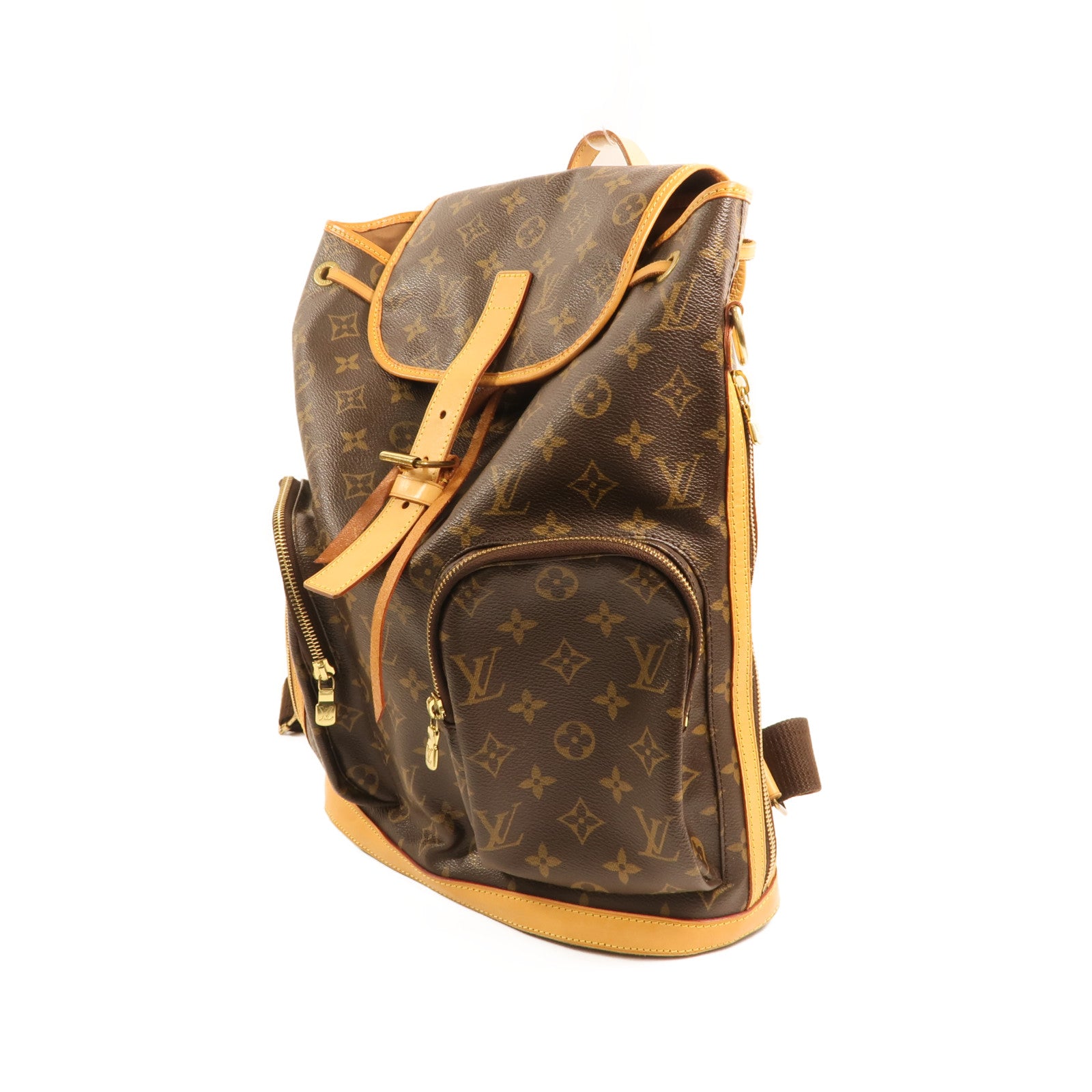 LOUIS VUITTON Monogram Sac A Dos Bosphore金扣背包棕色