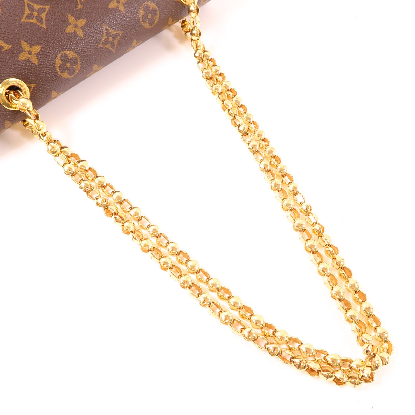 LOUIS VUITTON Monogram Victoire金扣鏈帶肩背袋