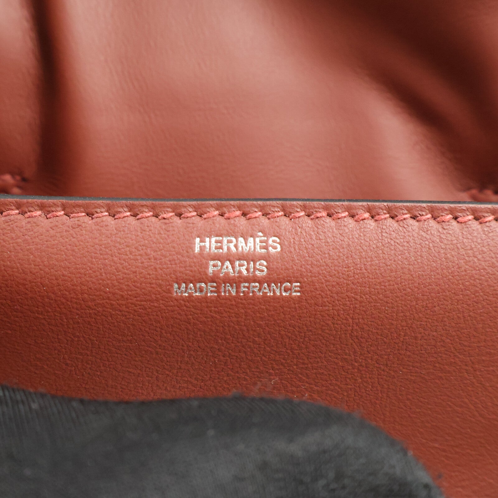 HERMES Swift皮革Kelly Doll手挽袋Rouge H/Bleu Hydra