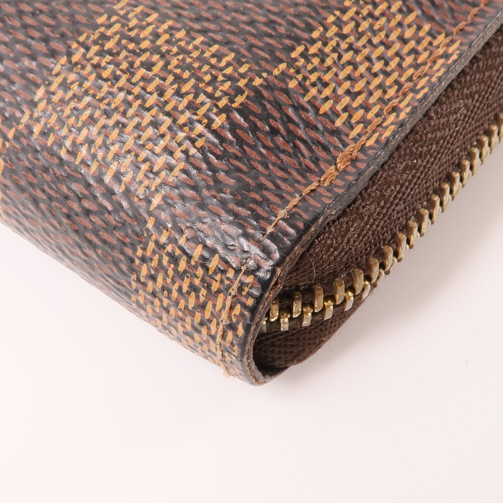 LOUIS VUITTON Damier Zippy Coin Purse金扣零錢包棕色
